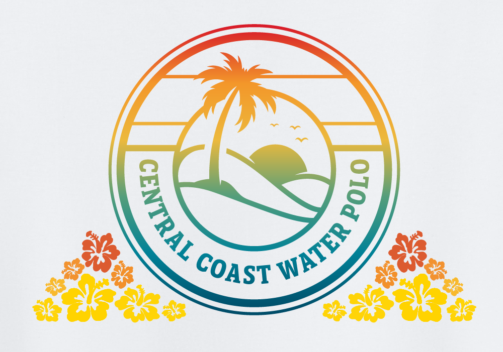 Central Coast - 2026 - Womens - Colorful Central Coast Logo + Hibiscus - Left Chest + Back