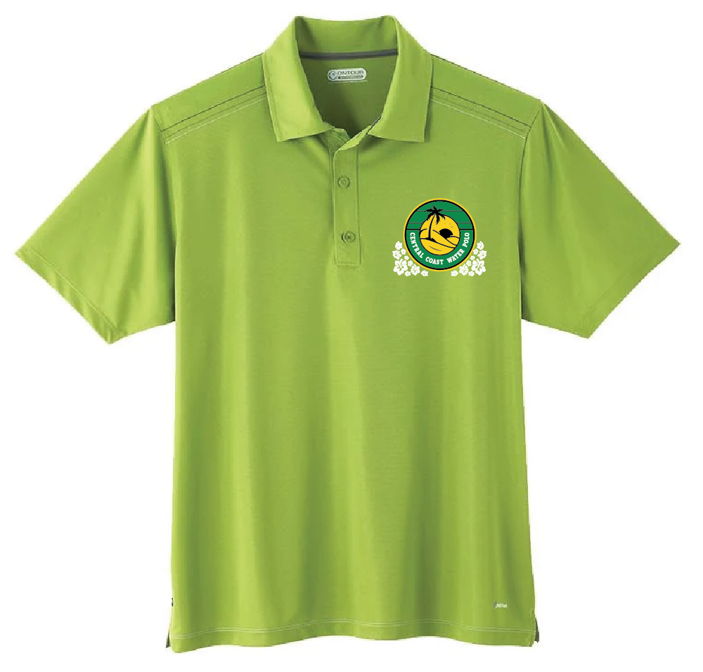 Central Coast - Mens Dunlay SS Polo - Logo + Hibiscus