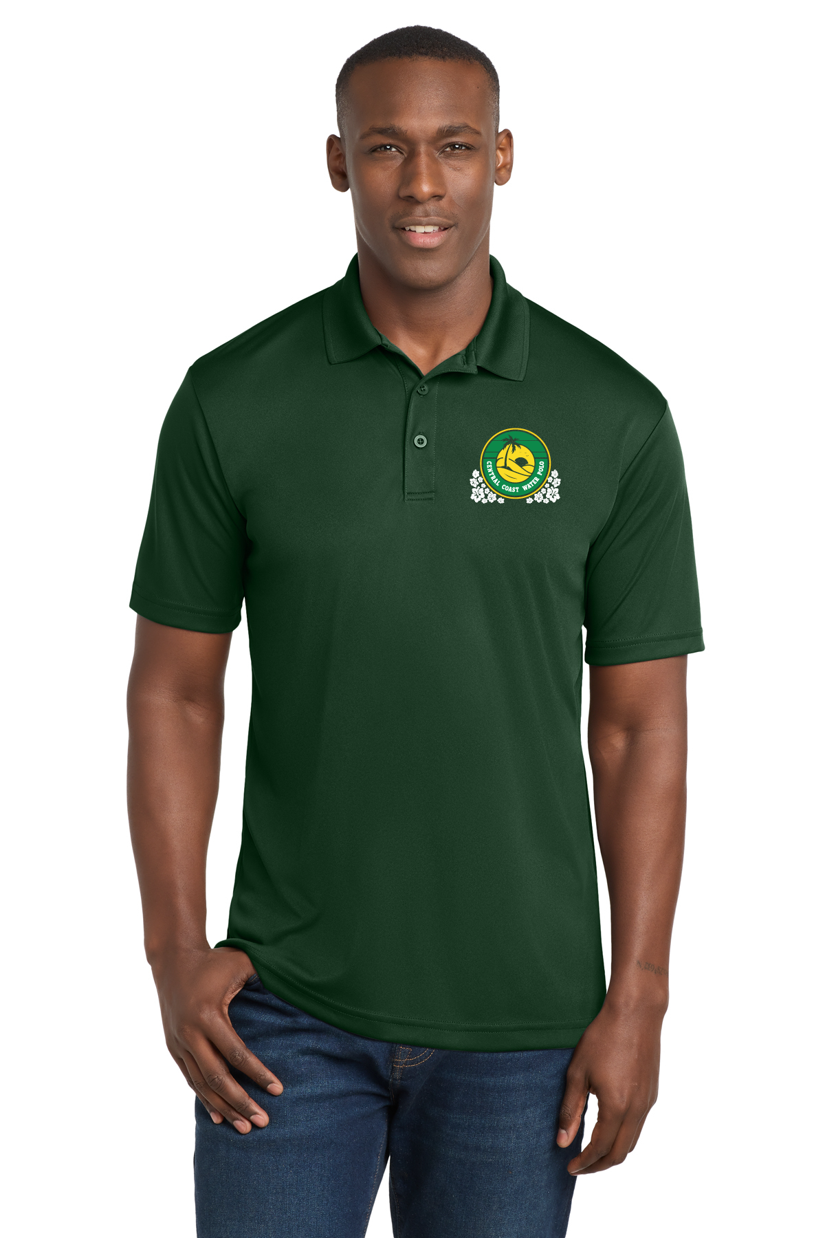 Central Coast - Polo - Logo + Hibiscus - ST550 - Sport-Tek Polo