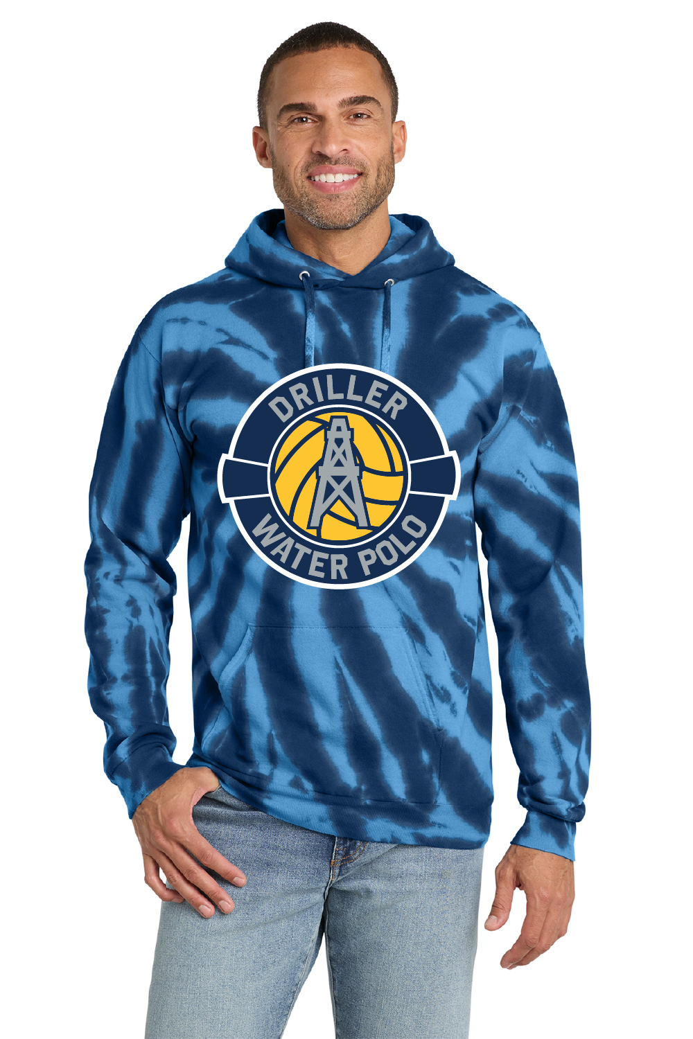 Drillers Waterpolo - Navy Tie-Dye Pullover Hoodie - PC146