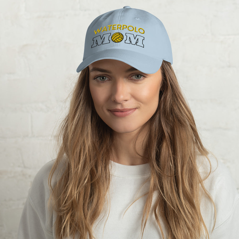 Waterpolo Mom - Yellow Lettering - Classic Dad Hat | Yupoong 6245CM