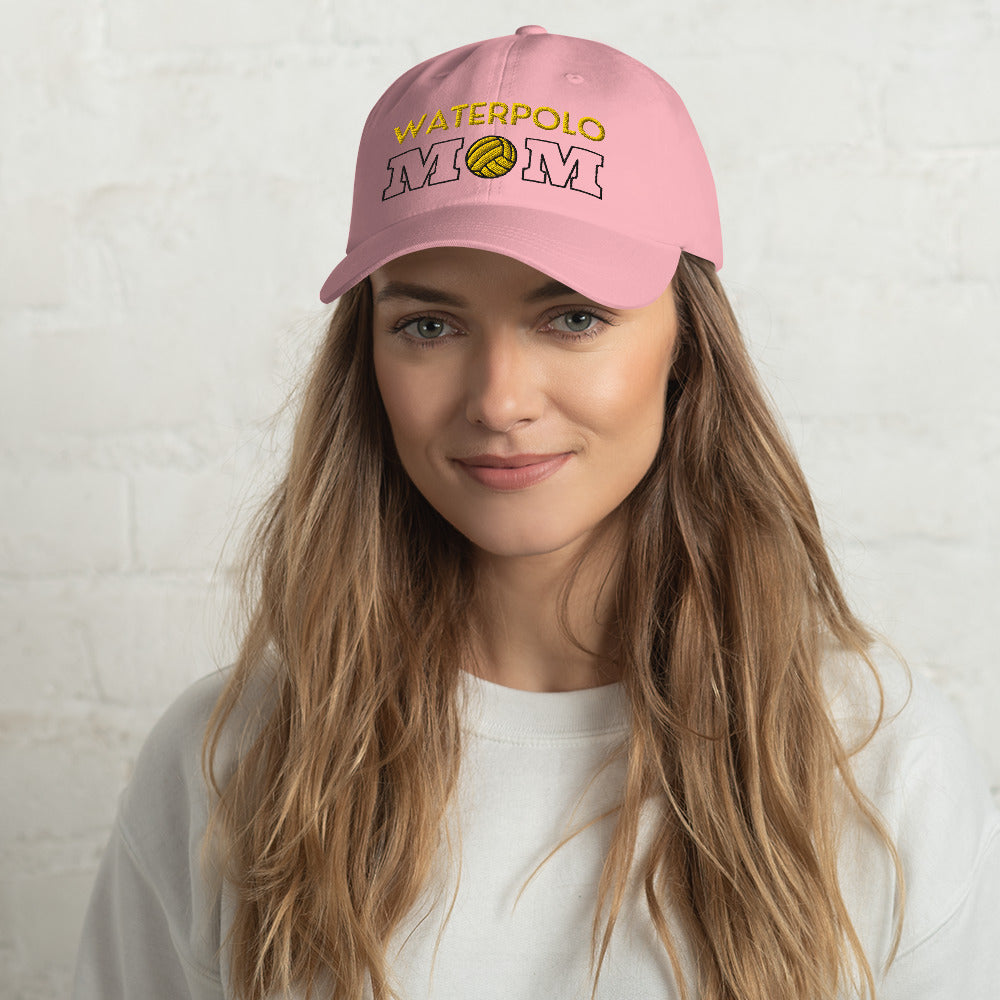 Waterpolo Mom - Yellow Lettering - Classic Dad Hat | Yupoong 6245CM