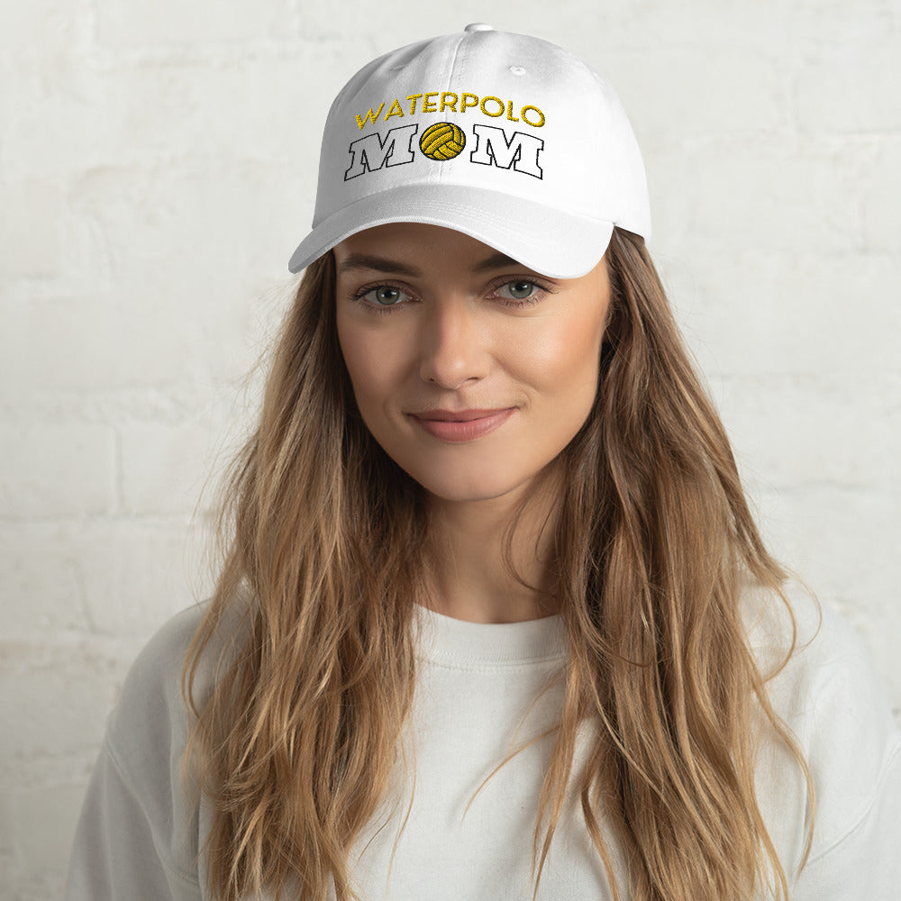 Waterpolo Mom - Yellow Lettering - Classic Dad Hat | Yupoong 6245CM