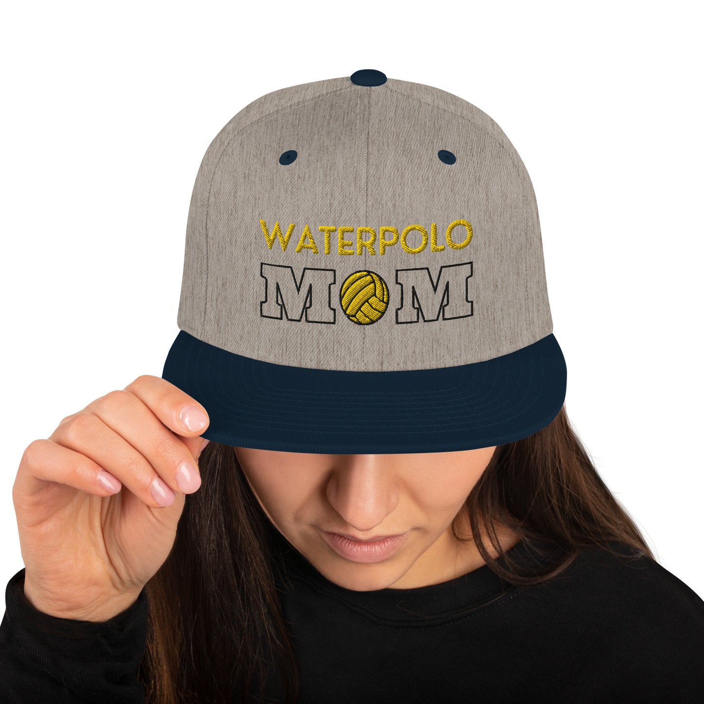 Waterpolo Mom - Yellow Lettering - Classic Snapback | Yupoong 6089M