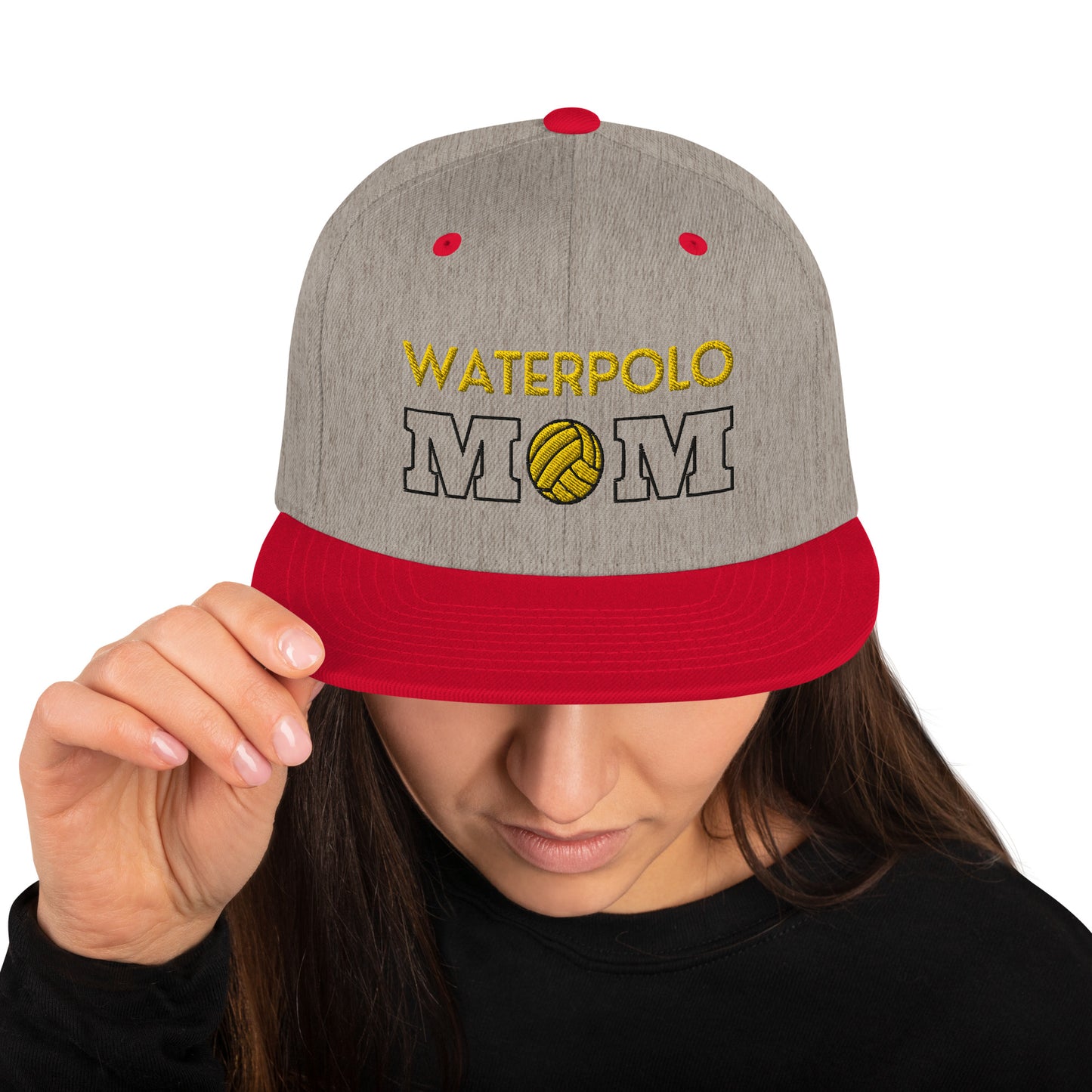 Waterpolo Mom - Yellow Lettering - Classic Snapback | Yupoong 6089M