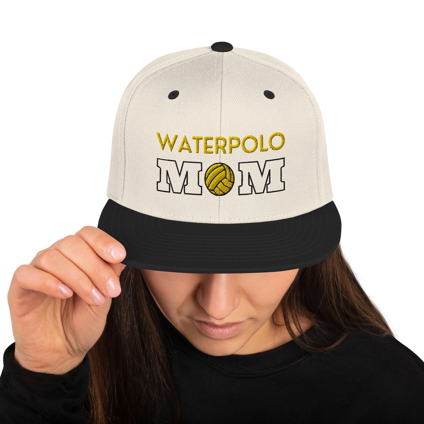 Waterpolo Mom - Yellow Lettering - Classic Snapback | Yupoong 6089M