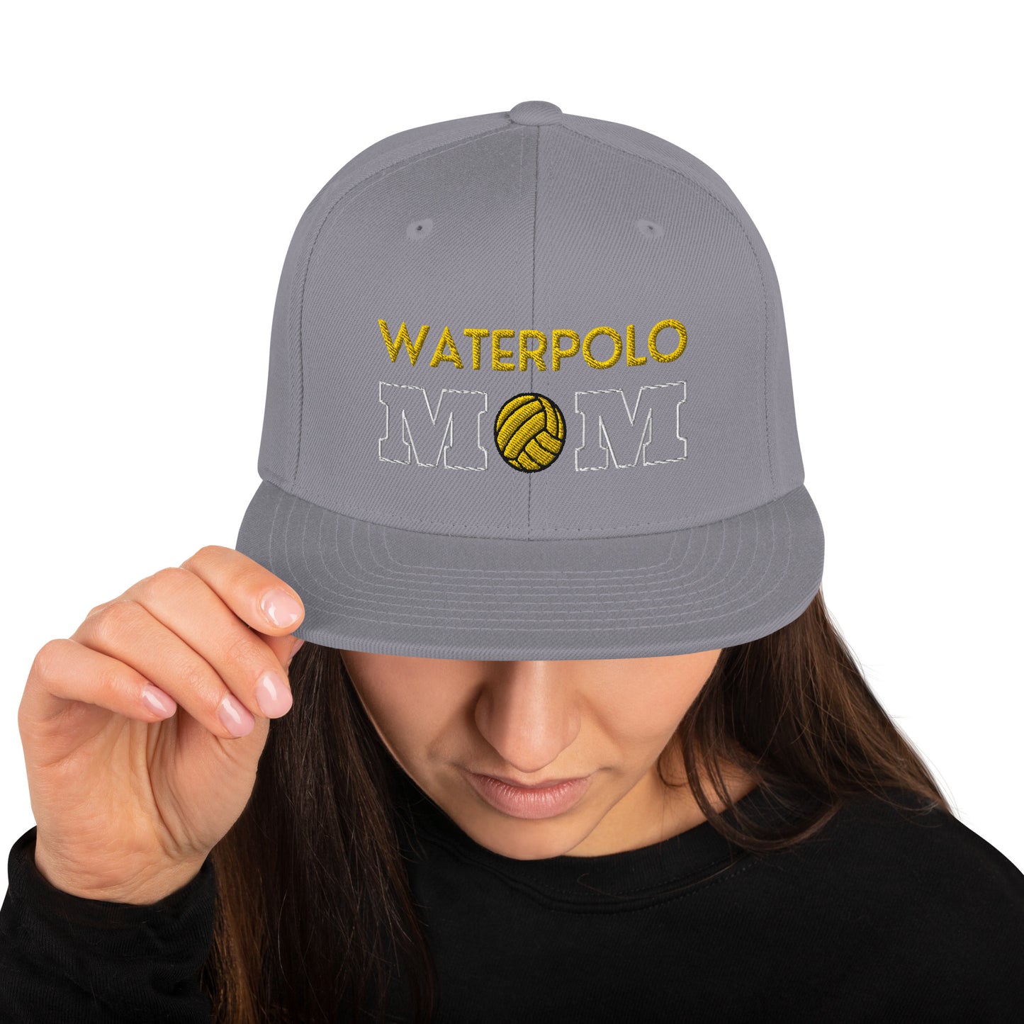 Waterpolo Mom - Yellow Lettering - Classic Snapback | Yupoong 6089M