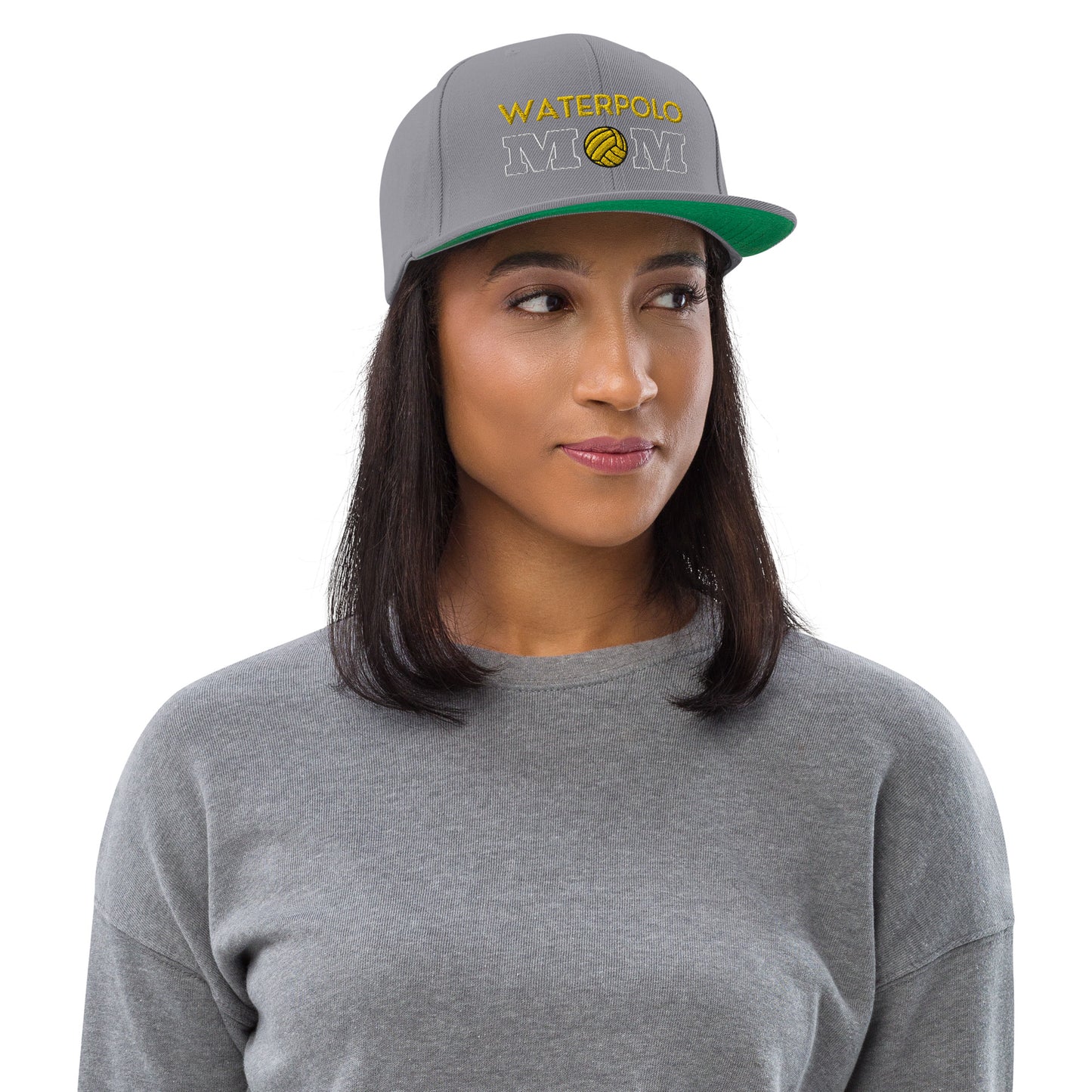 Waterpolo Mom - Yellow Lettering - Classic Snapback | Yupoong 6089M
