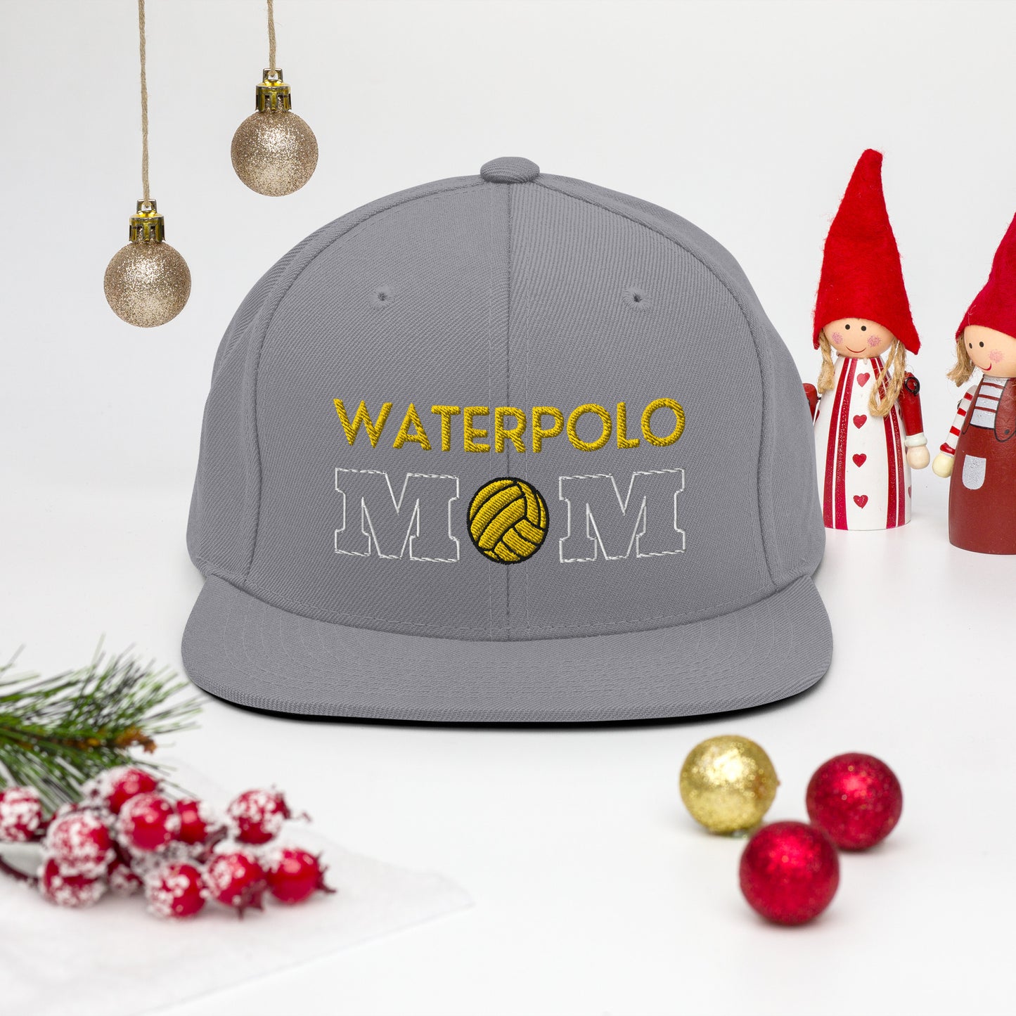 Waterpolo Mom - Yellow Lettering - Classic Snapback | Yupoong 6089M