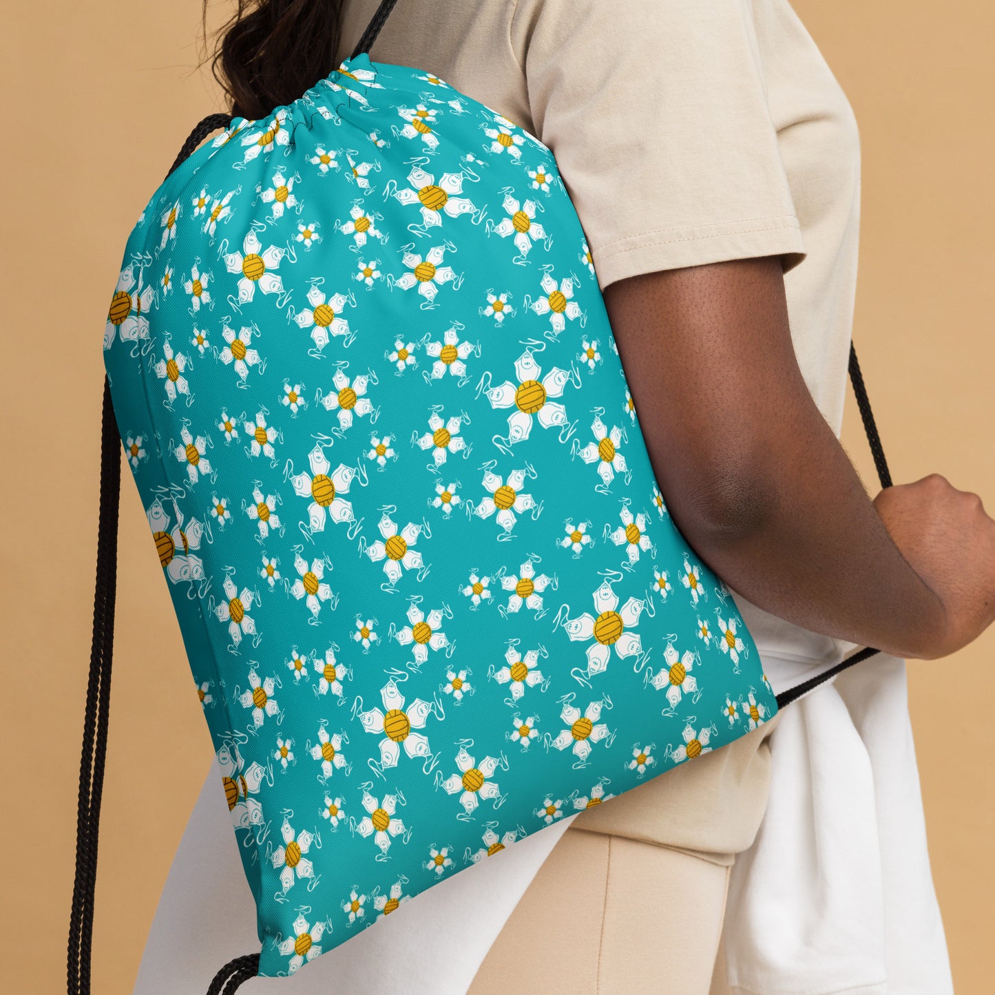 Water Polo Floral- Drawstring bag