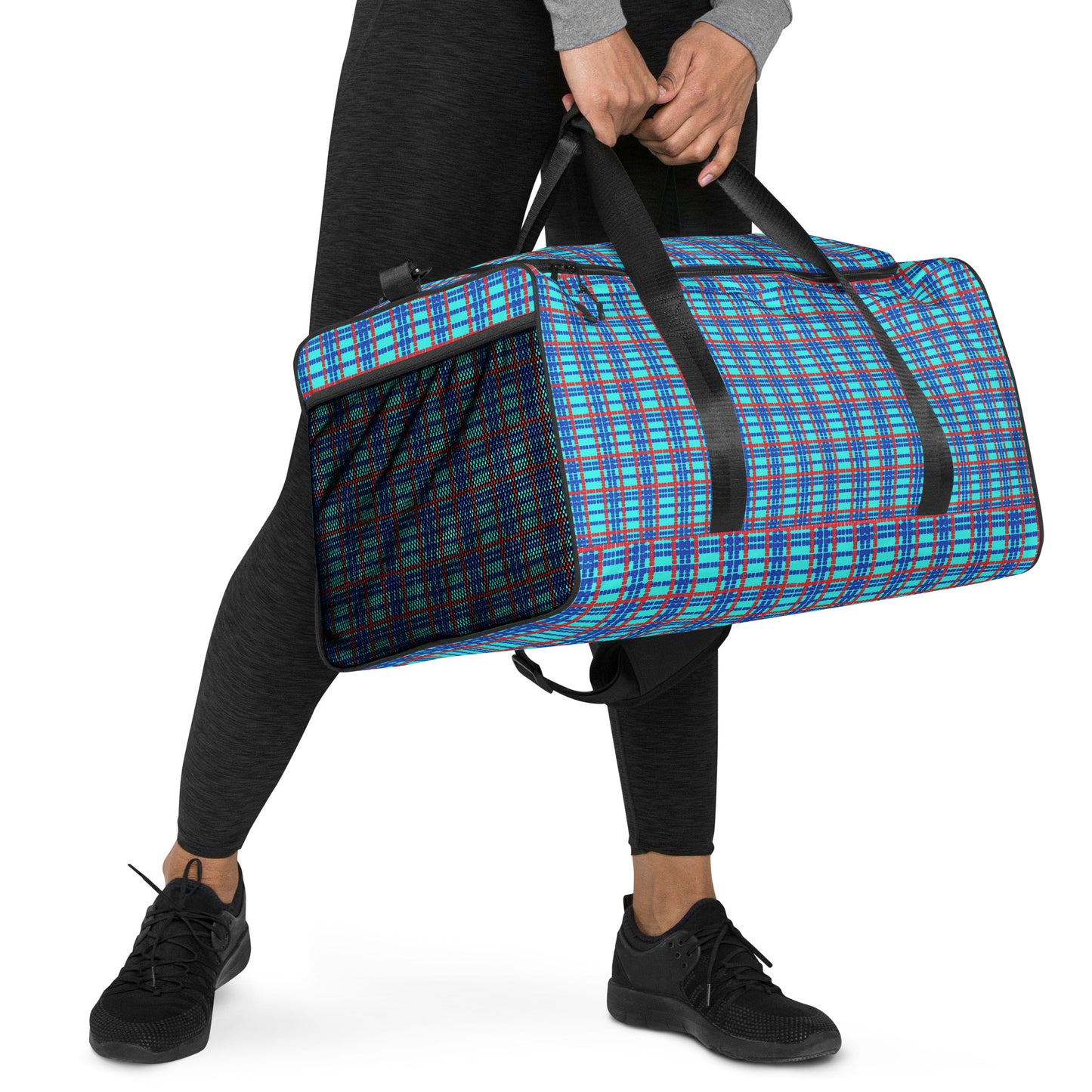 Lane Lines Plaid- Duffle bag