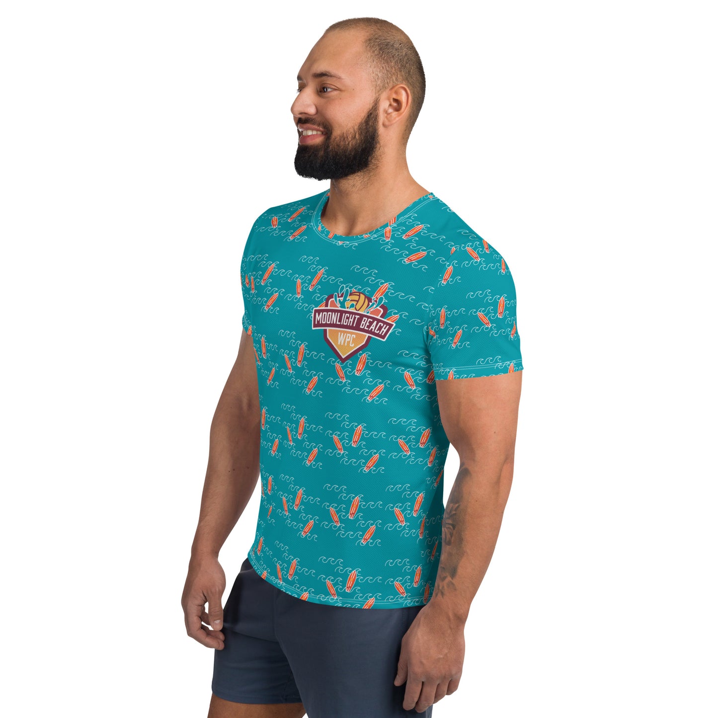 Moonlight Beach WPCAll-Over Print Men's Athletic T-shirt