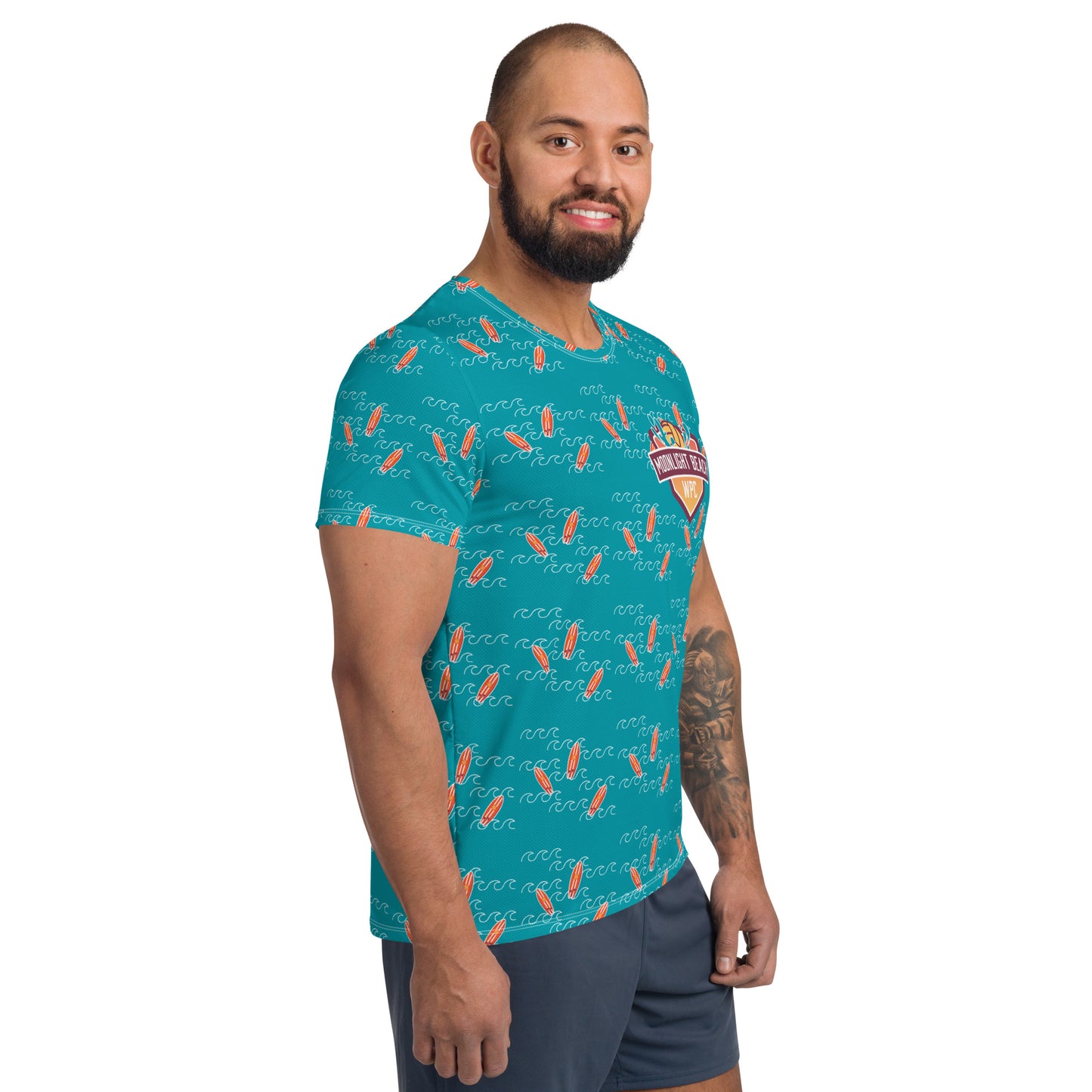 Moonlight Beach WPCAll-Over Print Men's Athletic T-shirt