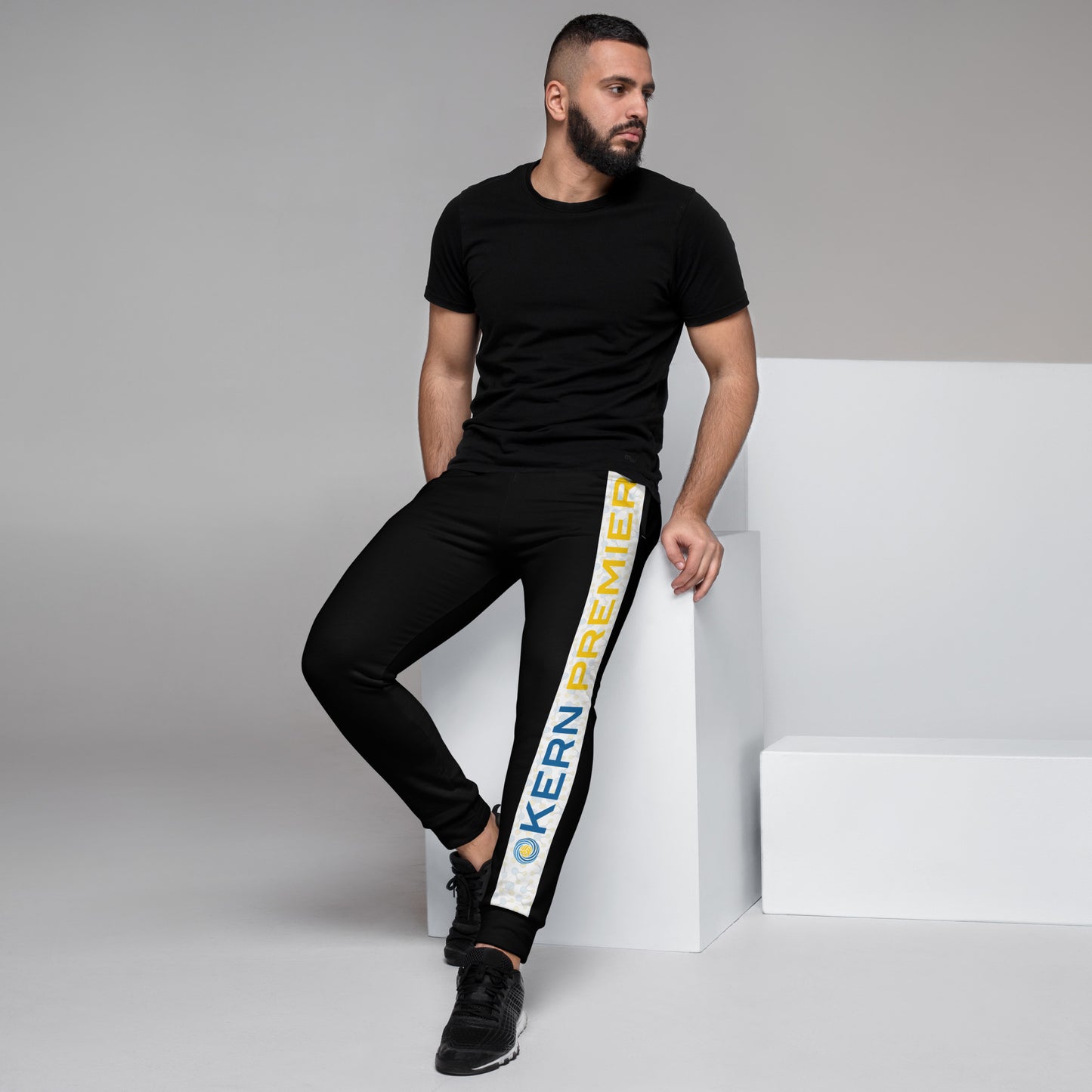 Kern Premier - Black with H20 Waterpolo Molecule Stripe and Logo - Joggers