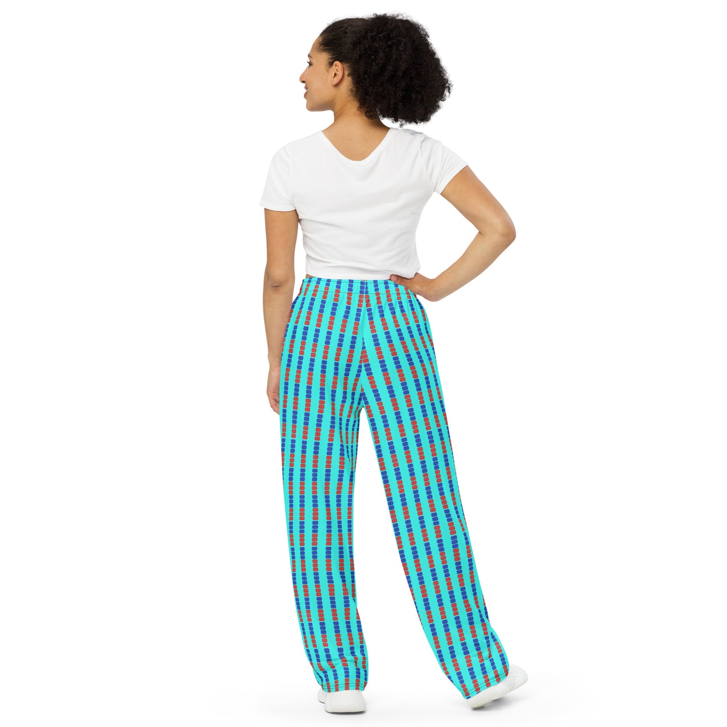 Swim Lane Stripe unisex wide-leg pants
