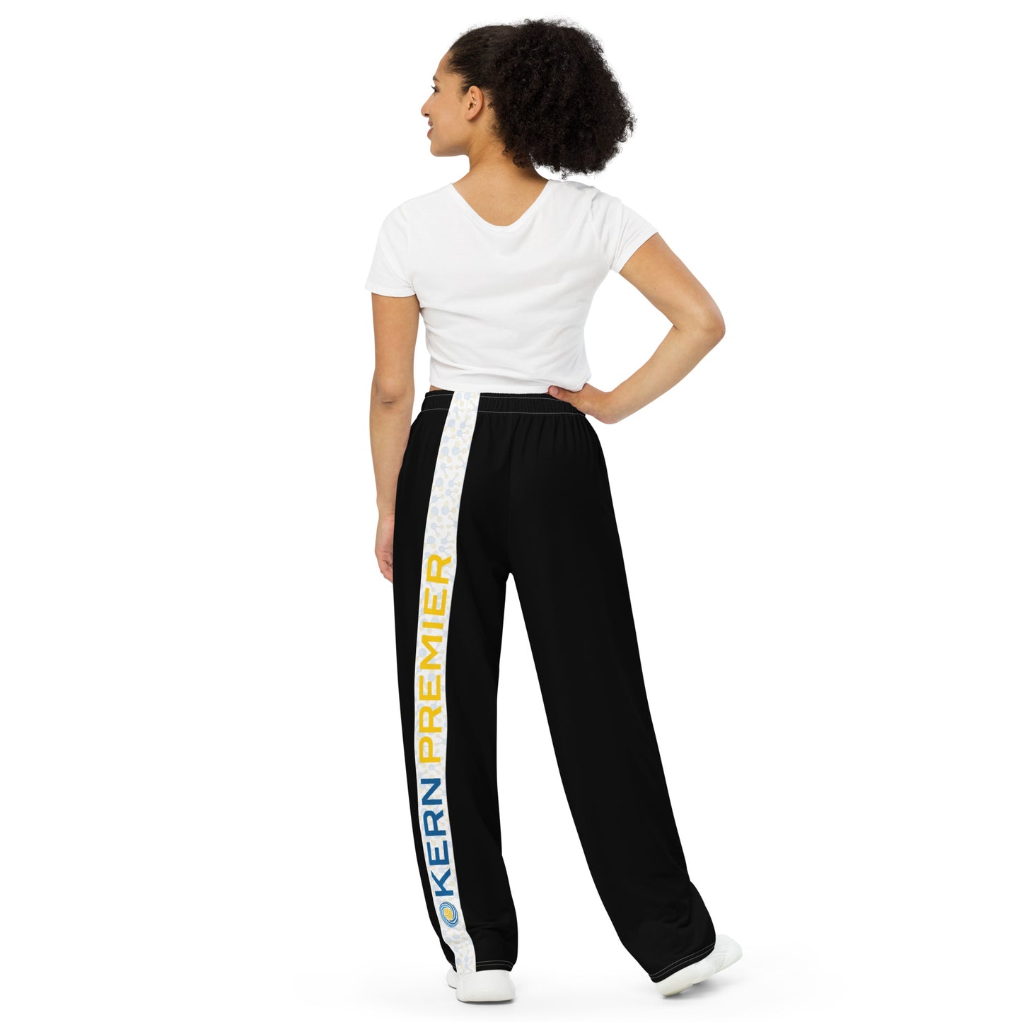 Kern Premier - All over print - Black with H2O Molecule with Kern Premier Logo - unisex wide-leg pants