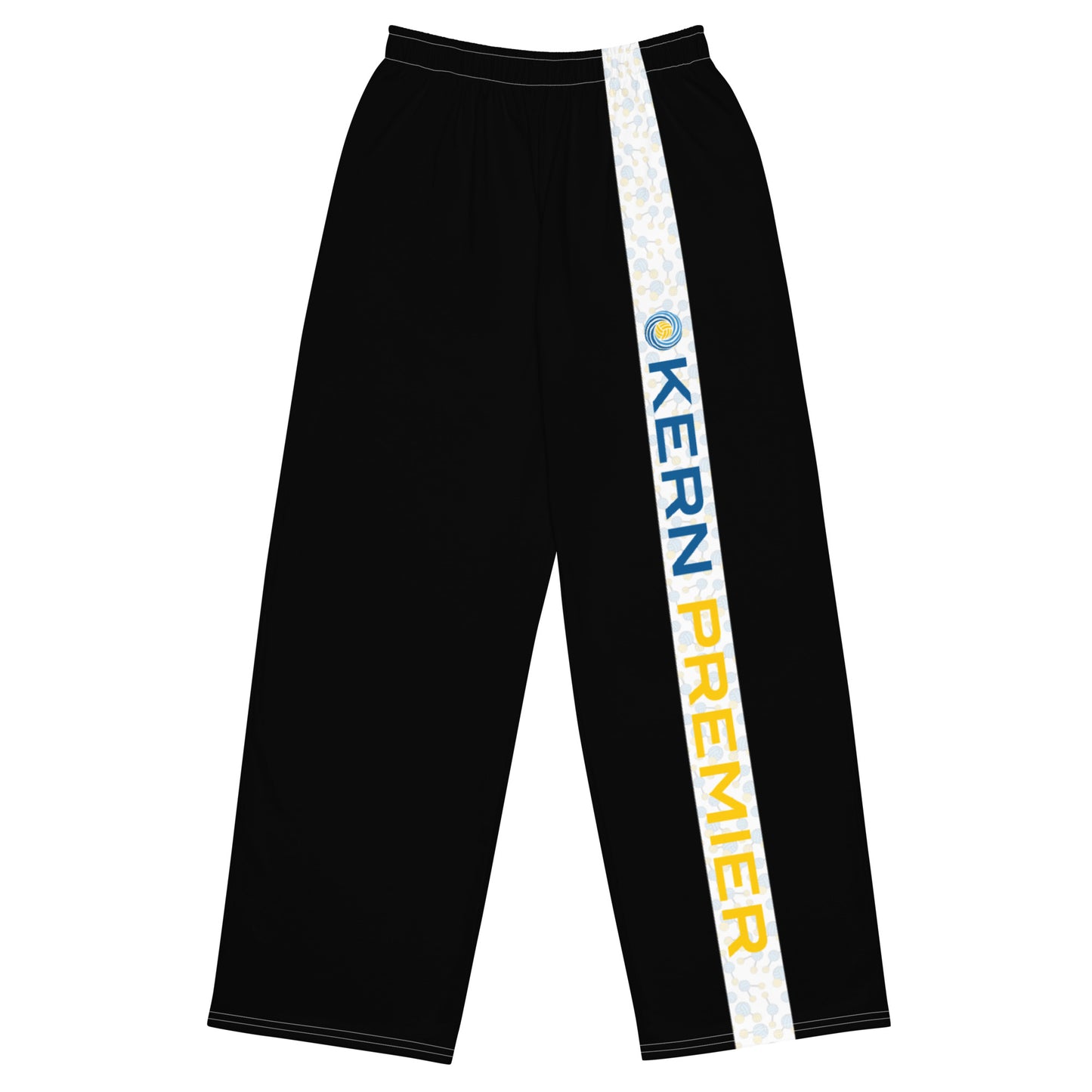 Kern Premier - All over print - Black with H2O Molecule with Kern Premier Logo - unisex wide-leg pants