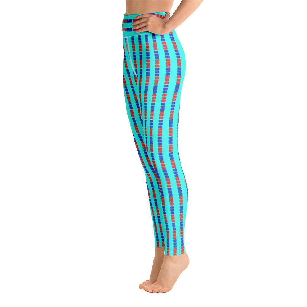 Swim Lane Stripes- Yoga Leggings
