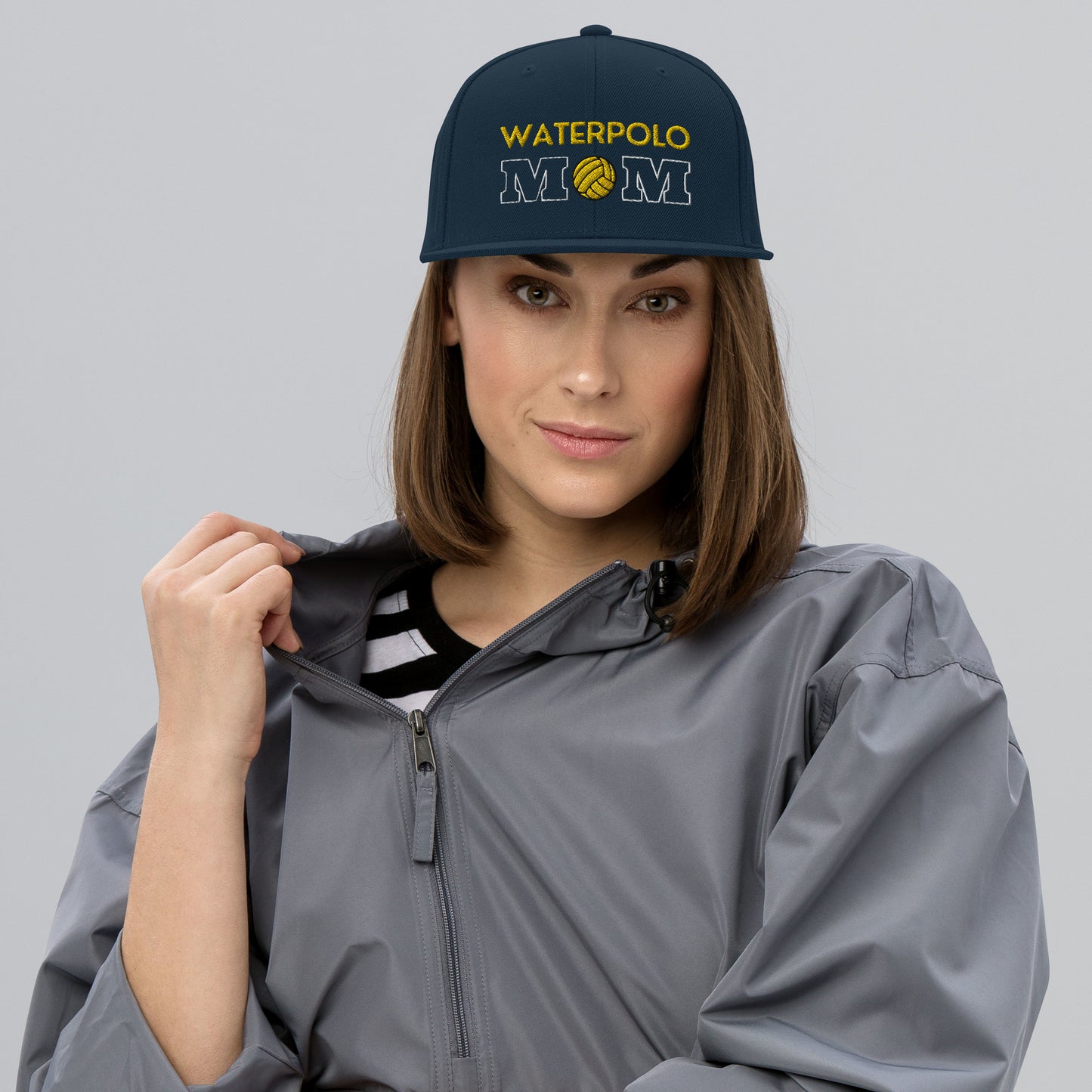 Waterpolo Mom - Yellow Lettering - Classic Snapback | Yupoong 6089M
