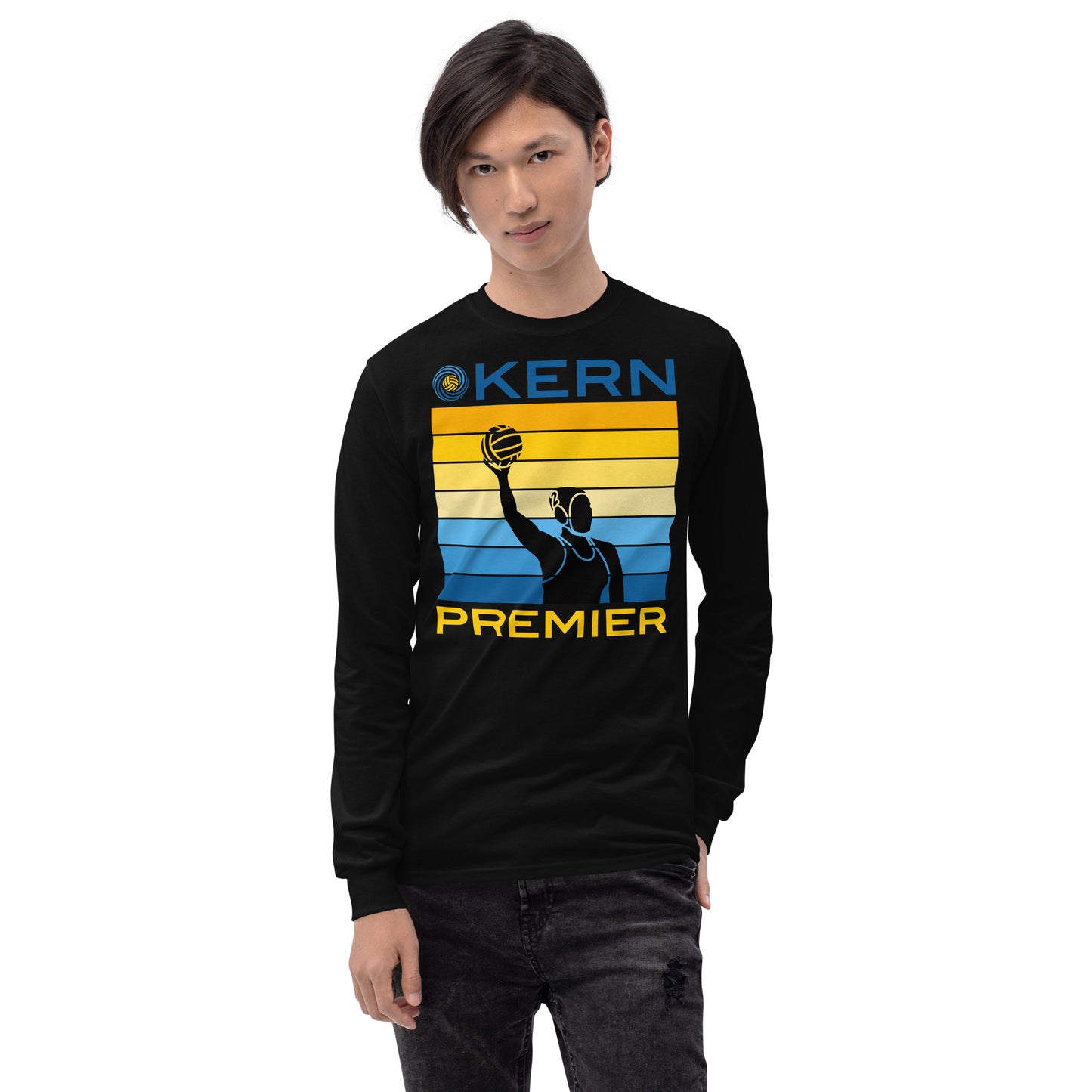 Kern Premier - 7 Color Box with Female Silhouette with Split Logo - Long Sleeve Shirt - Gildan 2400