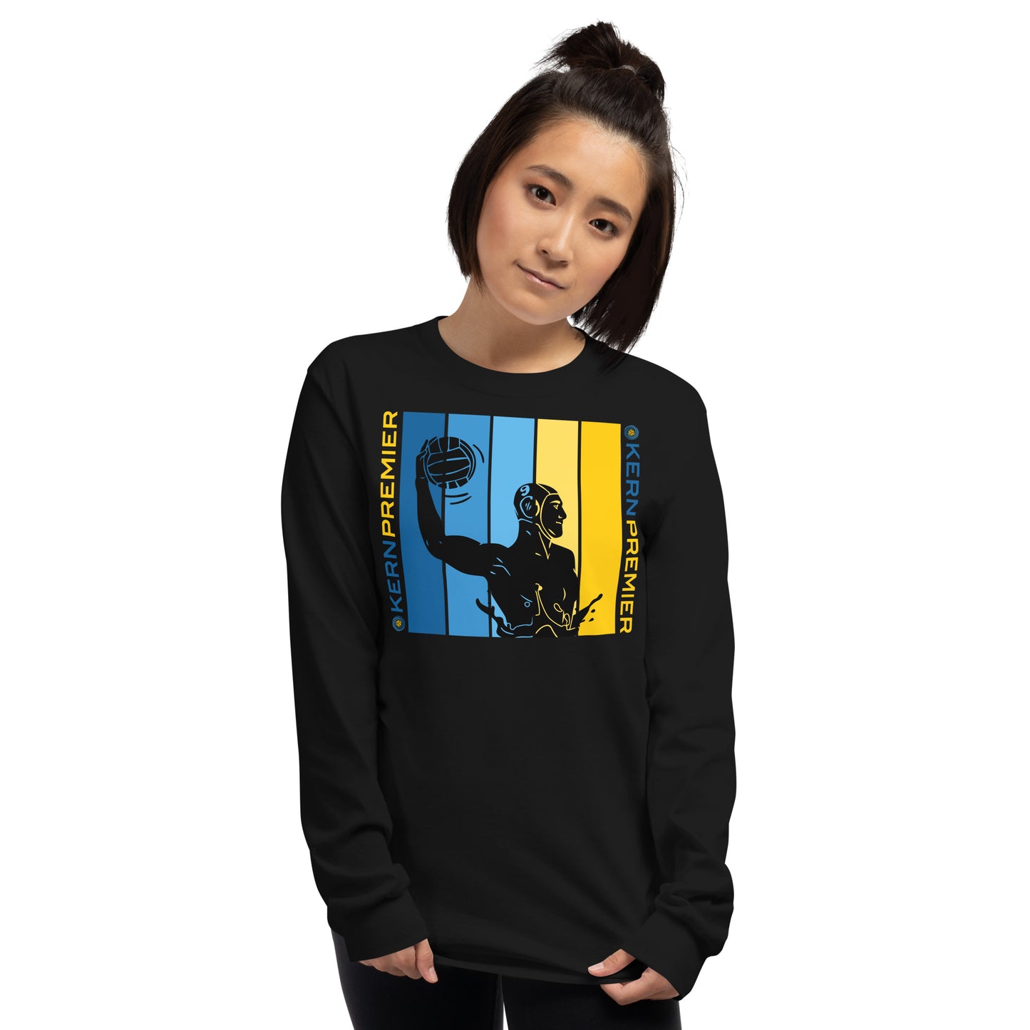 Kern Premier - 7 Color Box with Male Silhouette with Double Vertical Logos - Long Sleeve Shirt - Gildan 2400