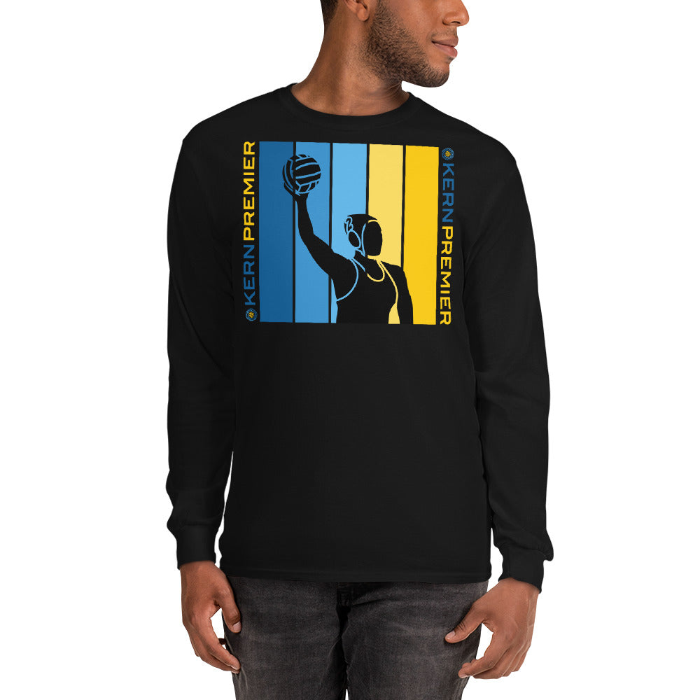 Kern Premier - 7 Color Box with Female Silhouette with Double Vertical Logos - Long Sleeve Shirt - Gildan 2400