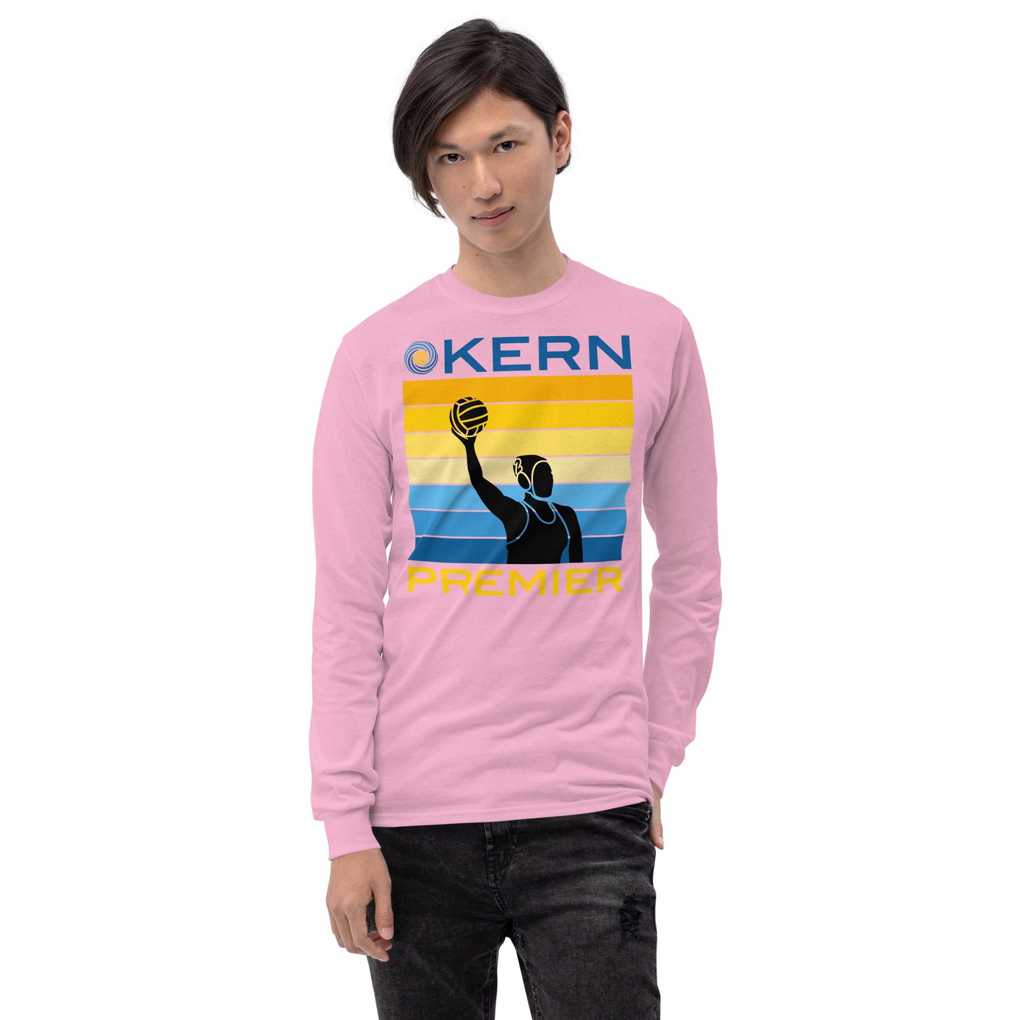 Kern Premier - 7 Color Box with Female Silhouette with Split Logo - Long Sleeve Shirt - Gildan 2400