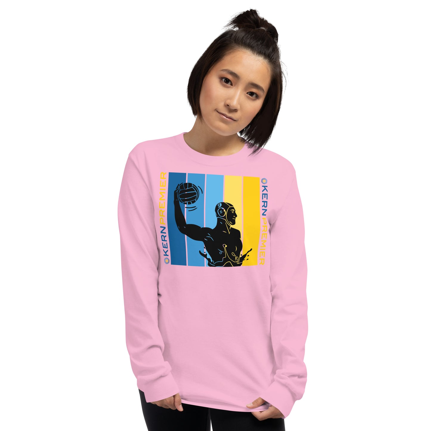 Kern Premier - 7 Color Box with Male Silhouette with Double Vertical Logos - Long Sleeve Shirt - Gildan 2400