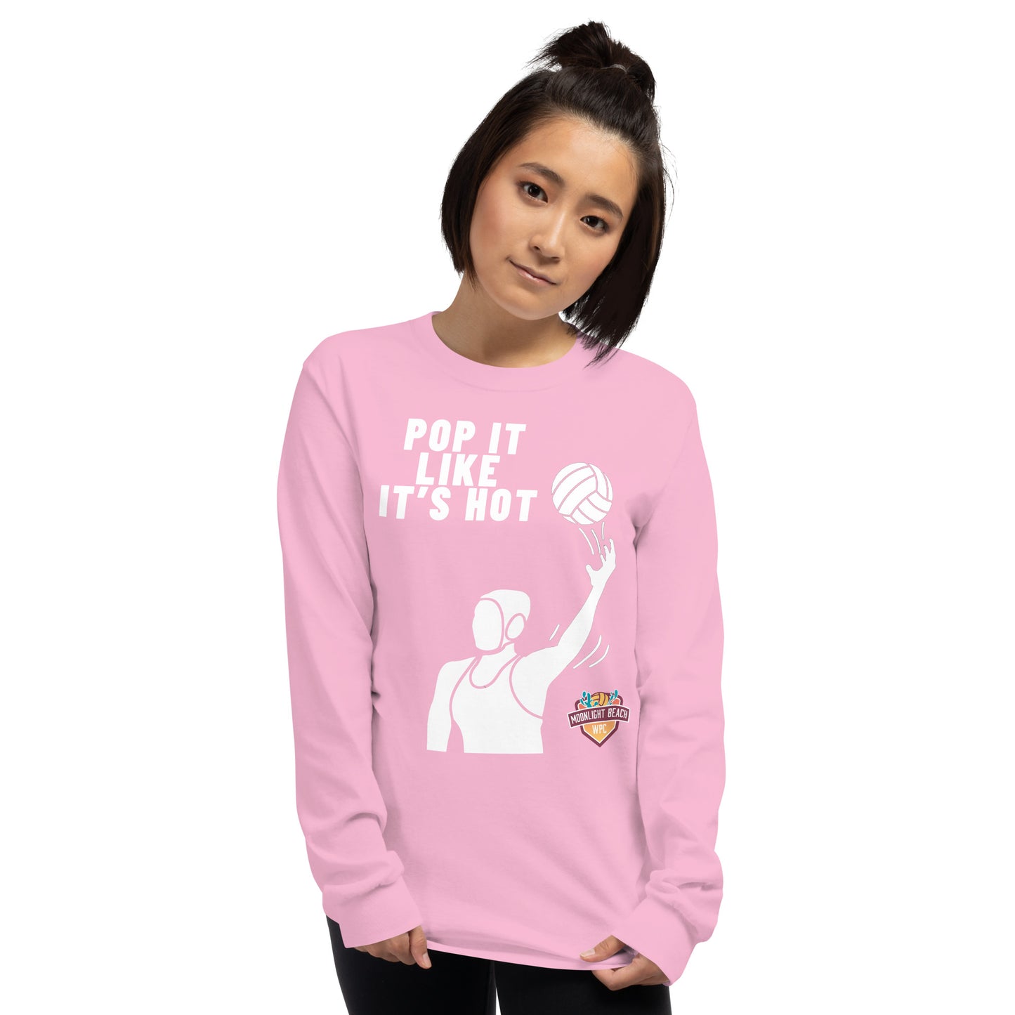 Moonlight Beach WPC Pop it like it’s hot female silhouette Men’s Long Sleeve Shirt