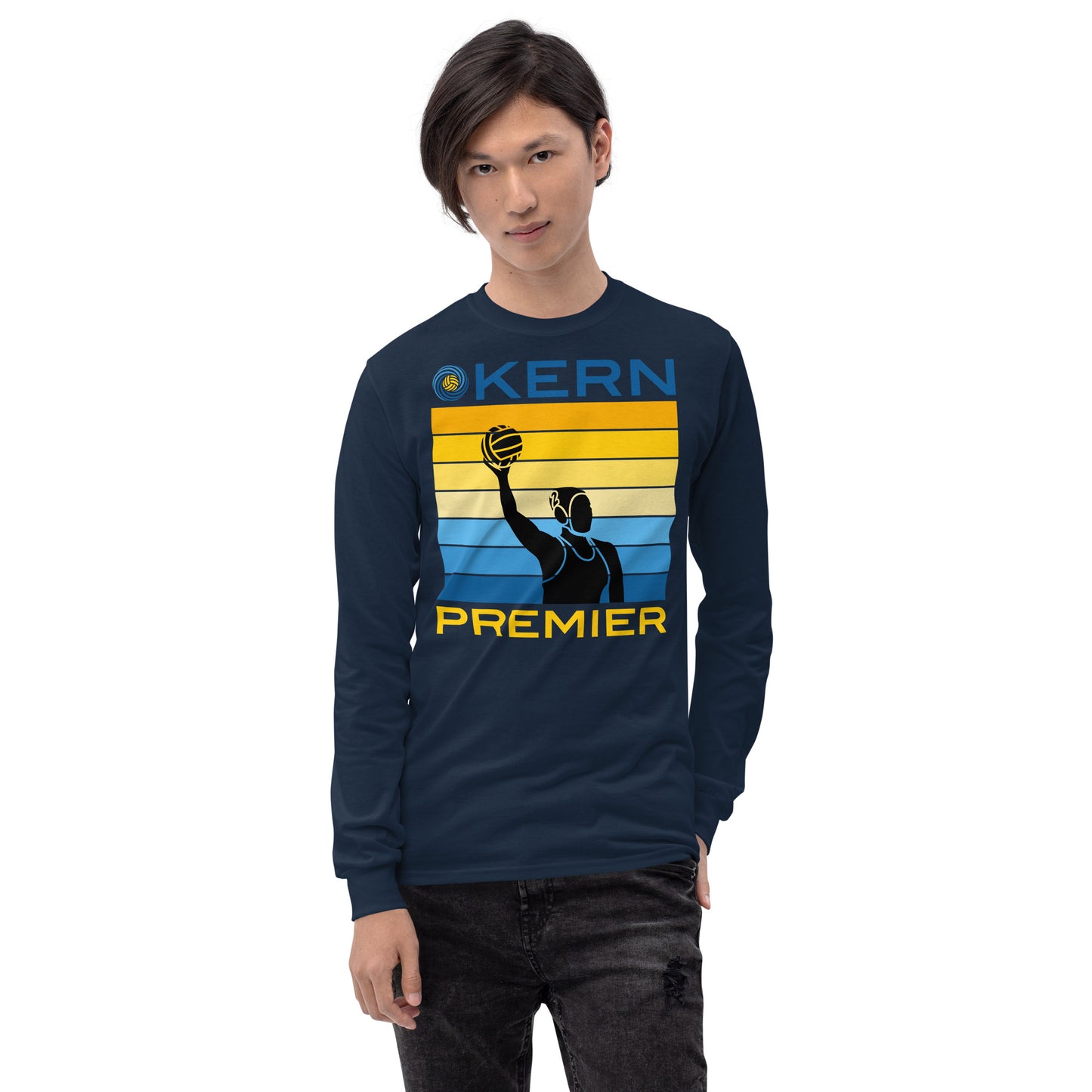 Kern Premier - 7 Color Box with Female Silhouette with Split Logo - Long Sleeve Shirt - Gildan 2400