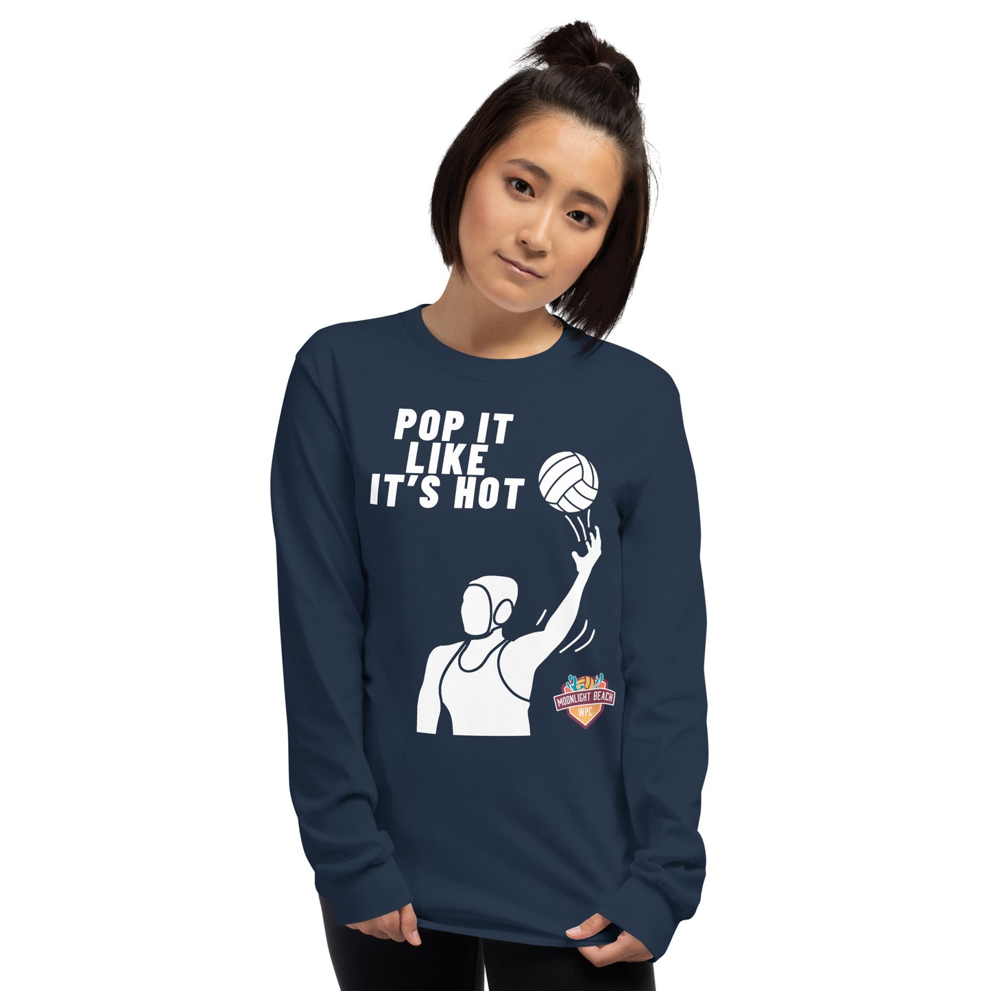 Moonlight Beach WPC Pop it like it’s hot female silhouette Men’s Long Sleeve Shirt