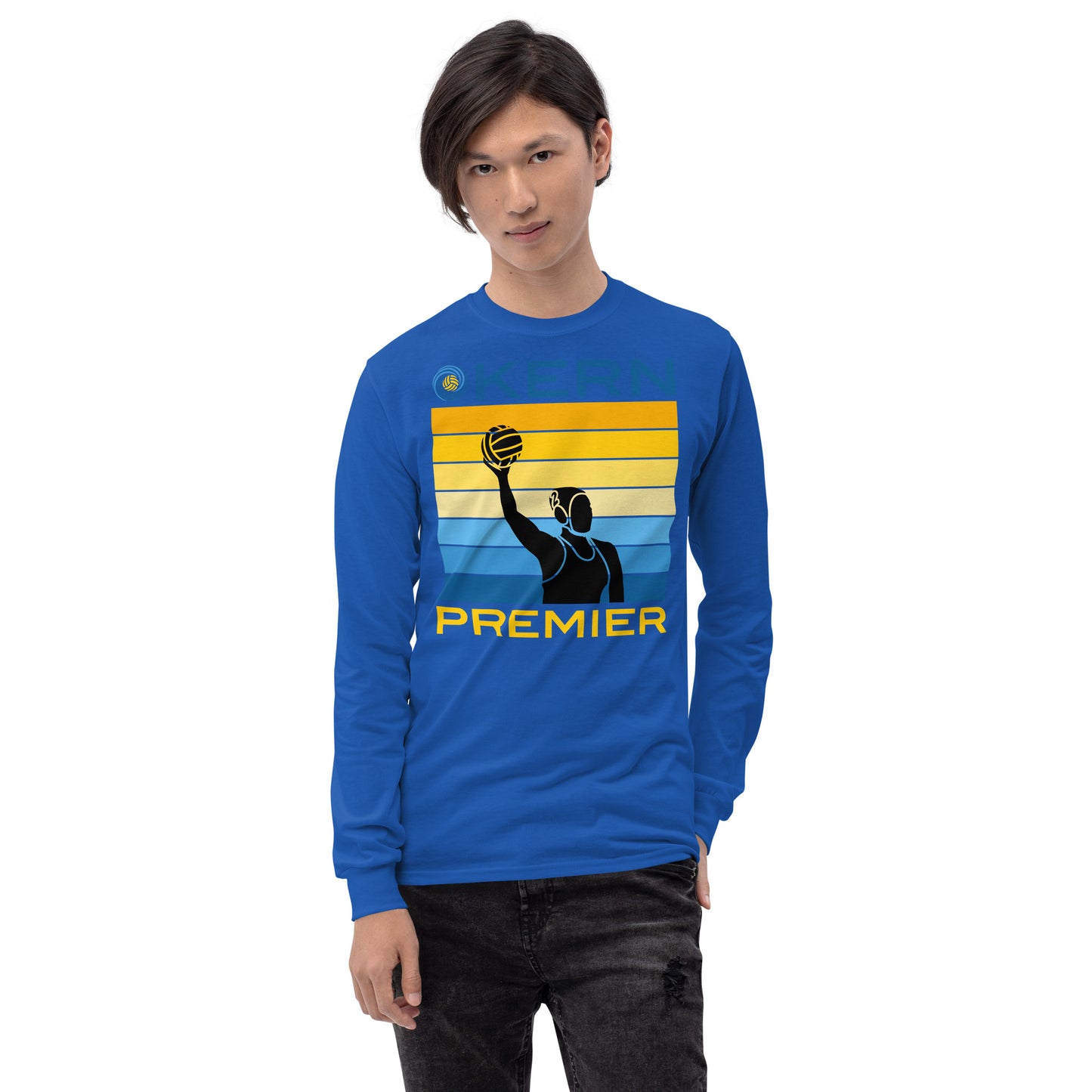 Kern Premier - 7 Color Box with Female Silhouette with Split Logo - Long Sleeve Shirt - Gildan 2400