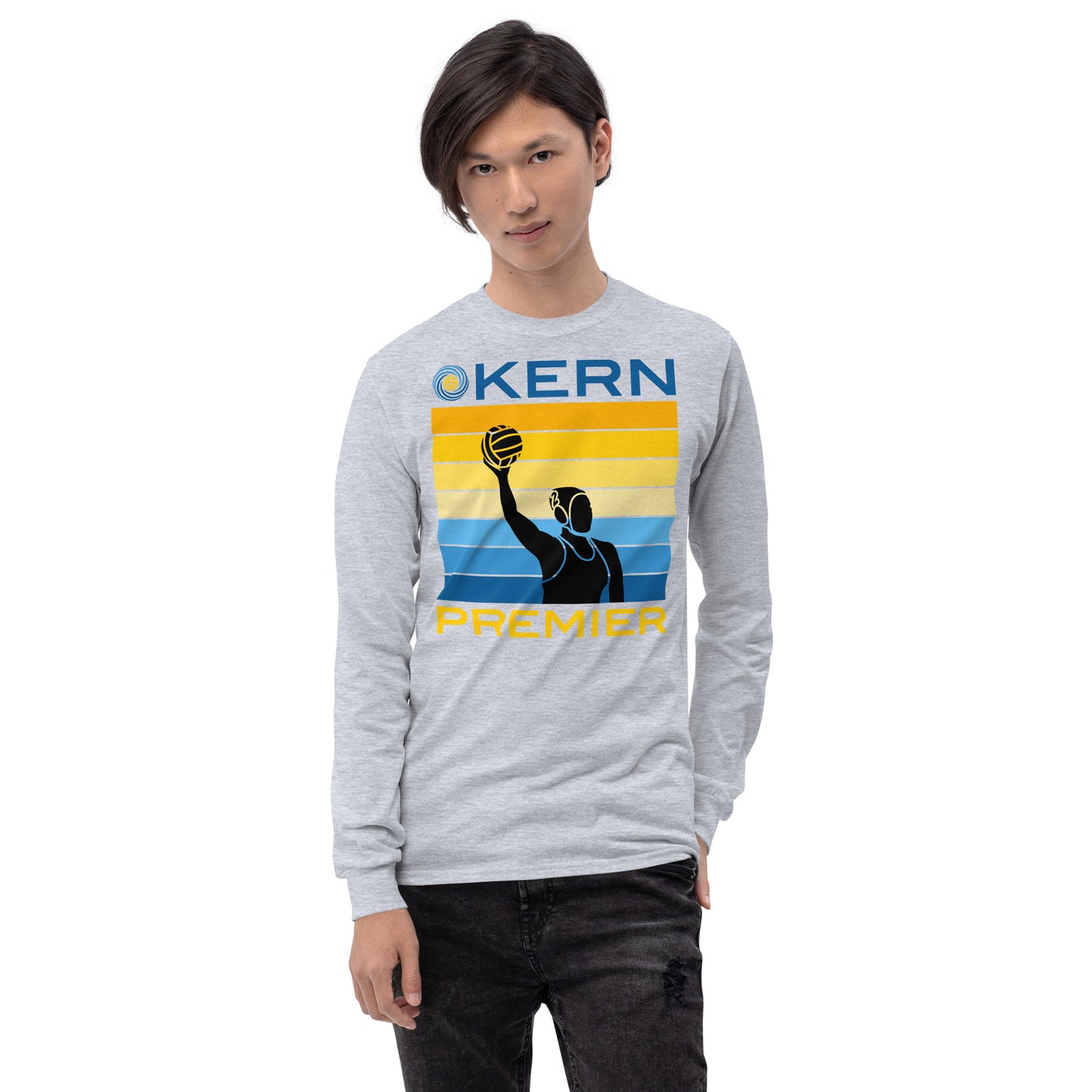 Kern Premier - 7 Color Box with Female Silhouette with Split Logo - Long Sleeve Shirt - Gildan 2400