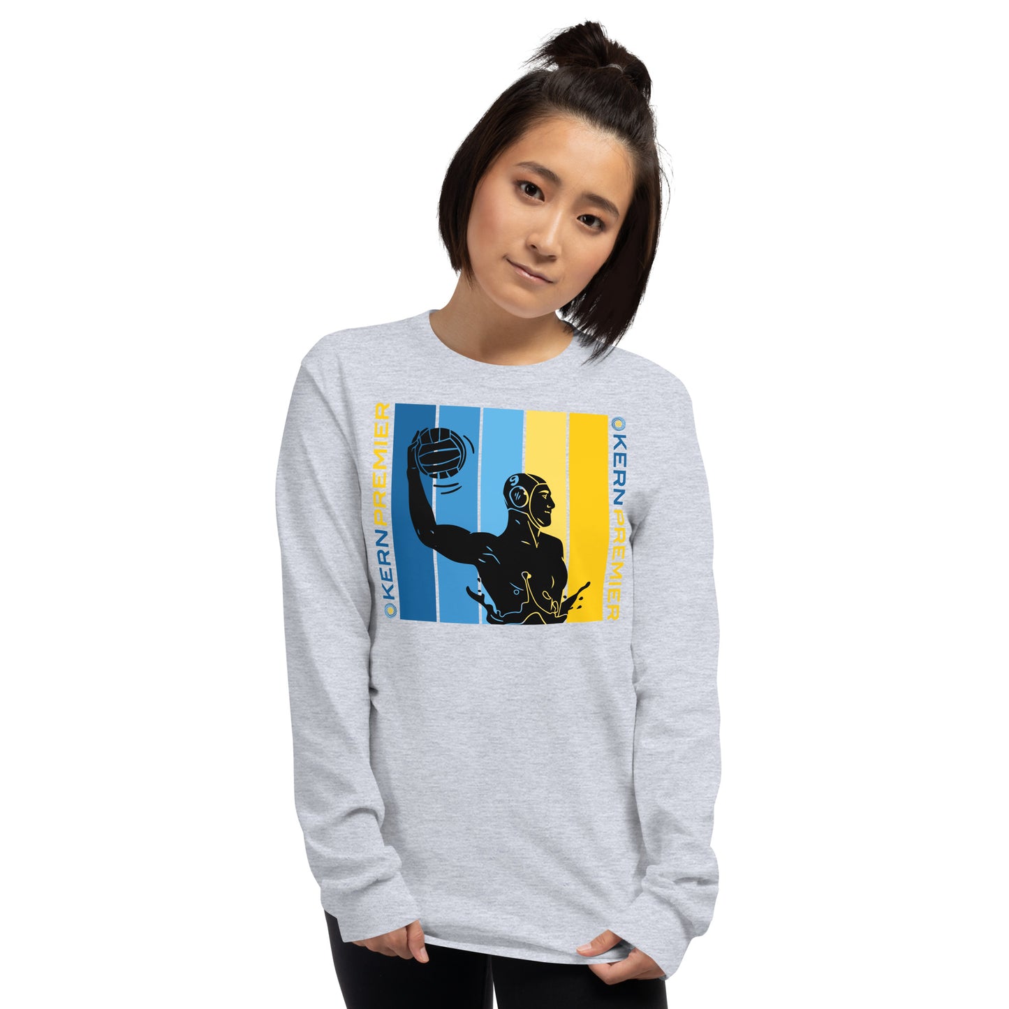 Kern Premier - 7 Color Box with Male Silhouette with Double Vertical Logos - Long Sleeve Shirt - Gildan 2400
