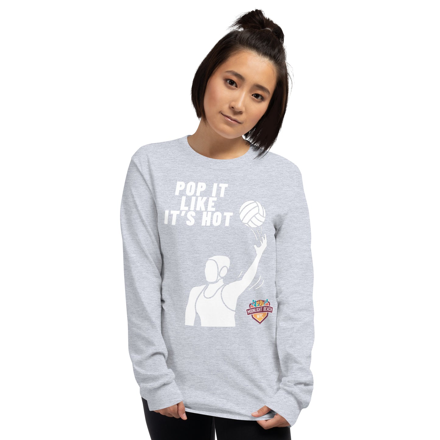 Moonlight Beach WPC Pop it like it’s hot female silhouette Men’s Long Sleeve Shirt