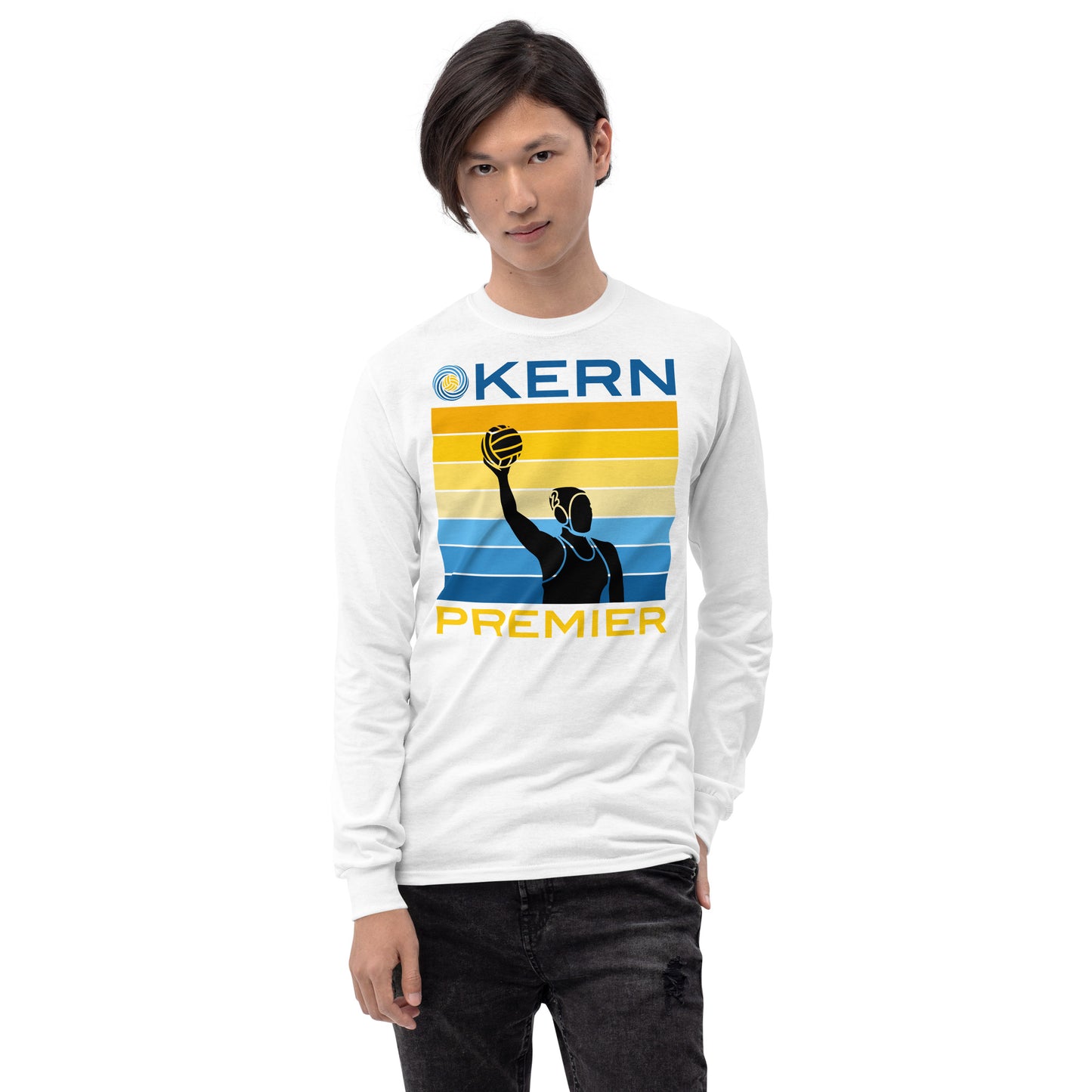 Kern Premier - 7 Color Box with Female Silhouette with Split Logo - Long Sleeve Shirt - Gildan 2400