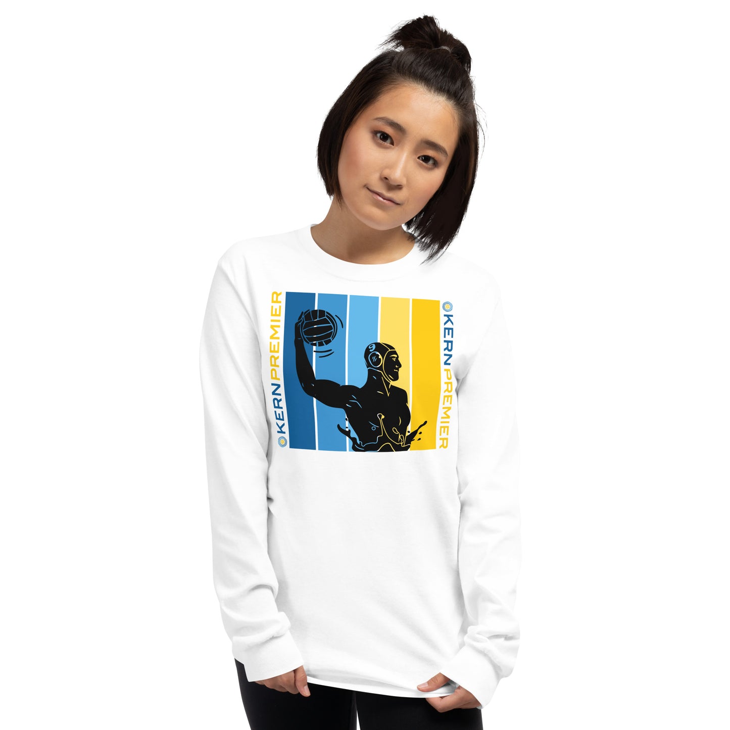 Kern Premier - 7 Color Box with Male Silhouette with Double Vertical Logos - Long Sleeve Shirt - Gildan 2400