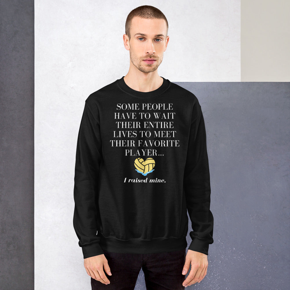 I Raised My Favorite Player with heart - Unisex Crew Neck Sweatshirt - Gildan 18000