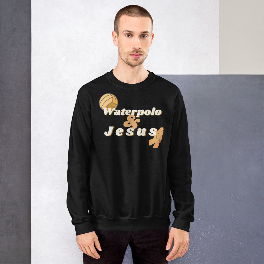 Waterpolo and Jesus - Diagonal - Unisex Crew Neck Sweatshirt - Gildan 18000
