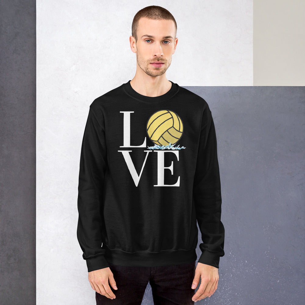 LOVE with Waterpolo Ball O - Unisex Crew Neck Sweatshirt - Gildan 18000