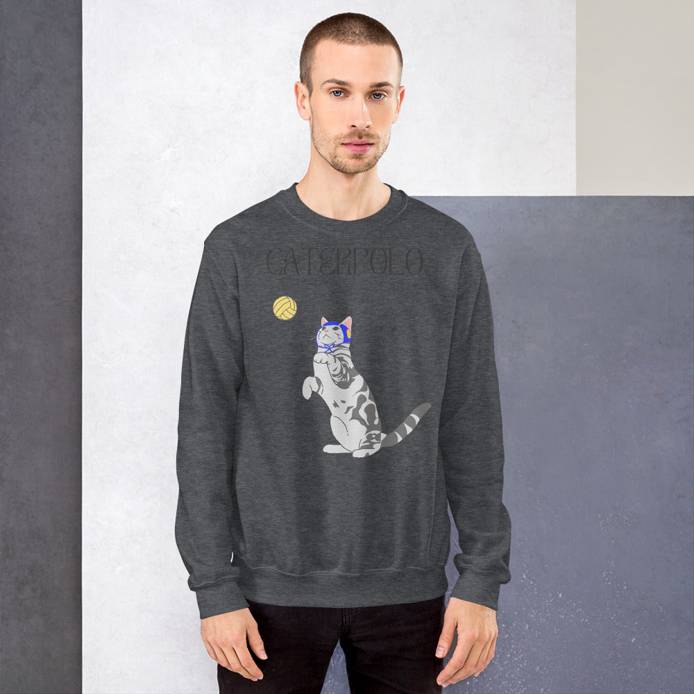 Caterpolo, if cats played waterpolo - Unisex Crew Neck Sweatshirt - Gildan 18000