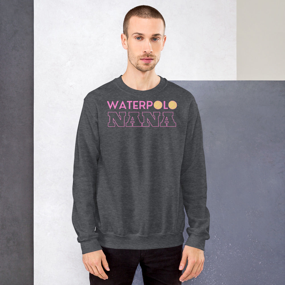 Waterpolo Nana - Pink Lettering - Unisex Crew Neck Sweatshirt - Gildan 18000