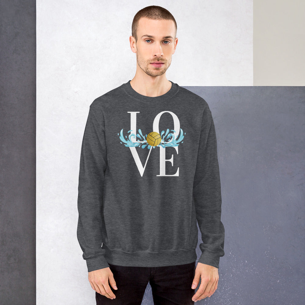 LOVE Waterpolo with a Big Splash - Unisex Crew Neck Sweatshirt - Gildan 18000