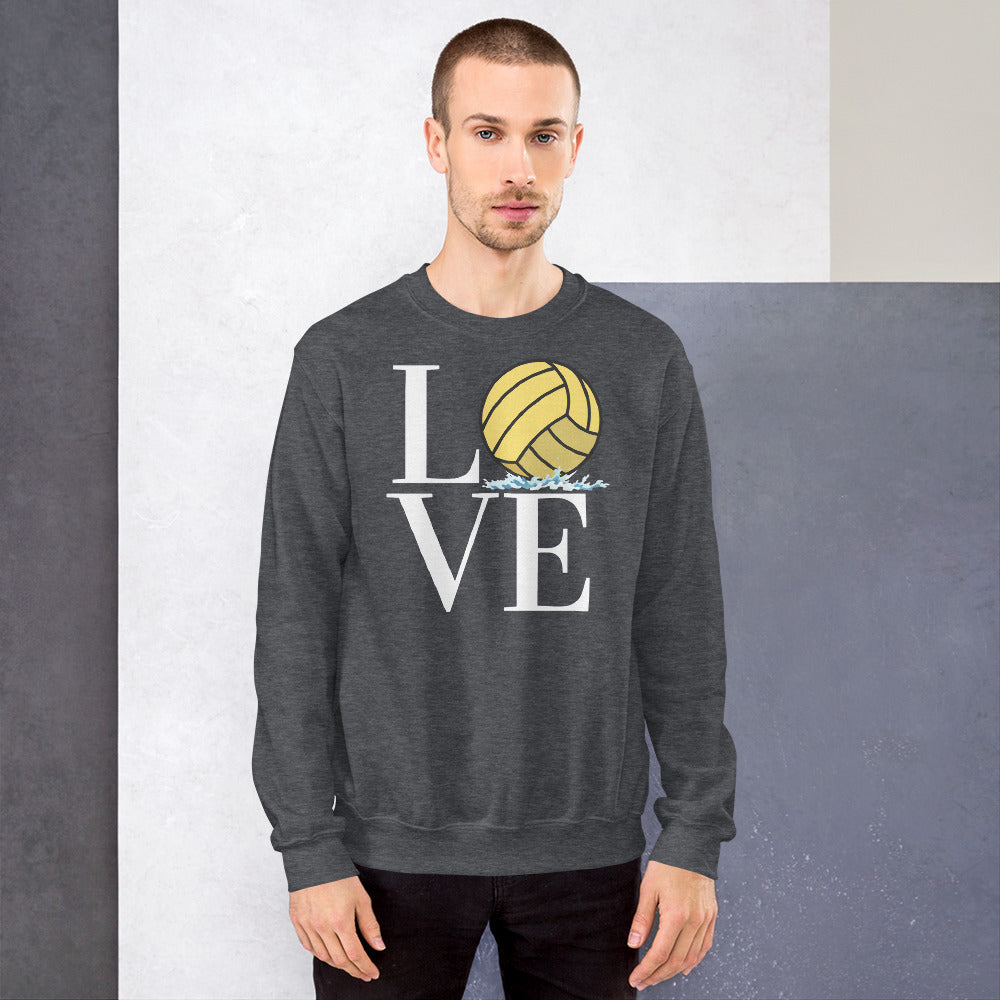LOVE with Waterpolo Ball O - Unisex Crew Neck Sweatshirt - Gildan 18000