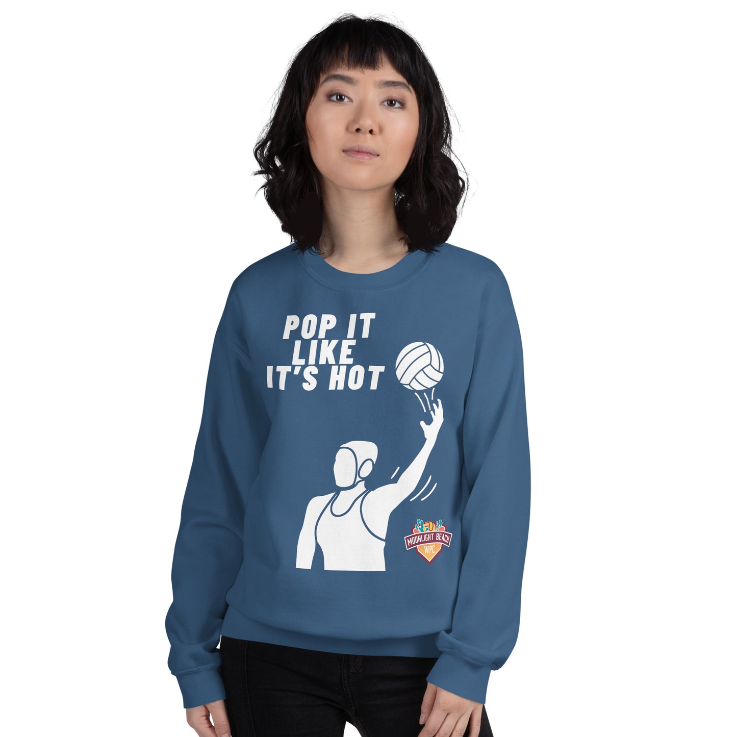 Moonlight Beach WPC Pop it like it’s hot female silhouette Unisex Sweatshirt