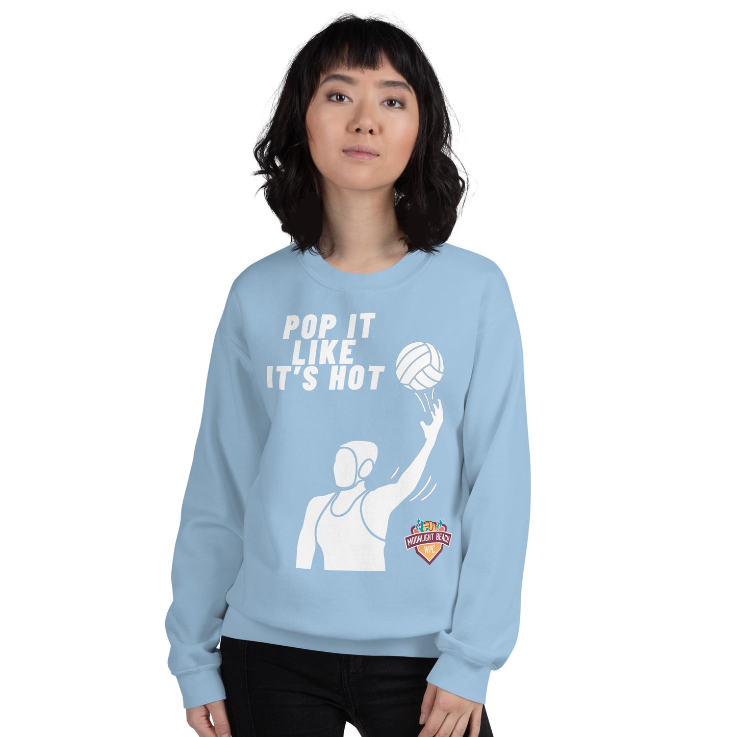 Moonlight Beach WPC Pop it like it’s hot female silhouette Unisex Sweatshirt