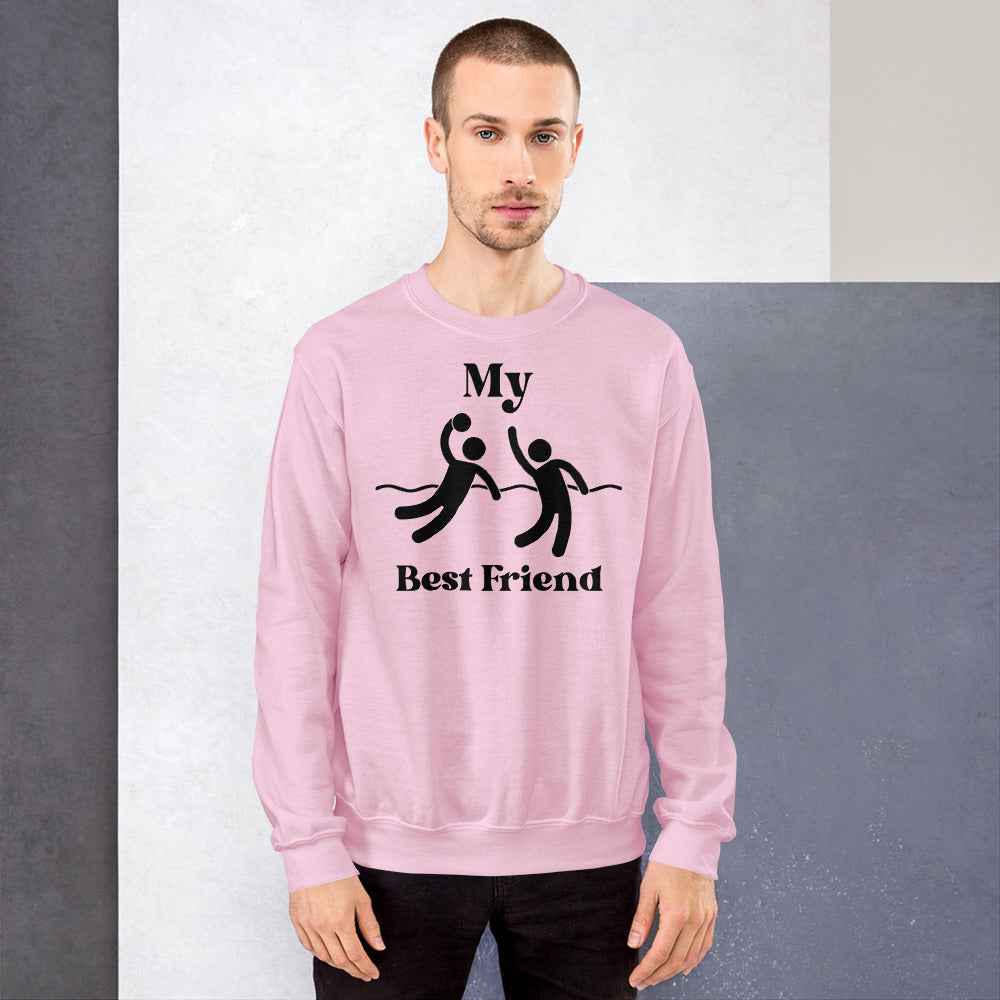 My Best Friend Plays Waterpolo - Unisex Crew Neck Sweatshirt - Gildan 18000