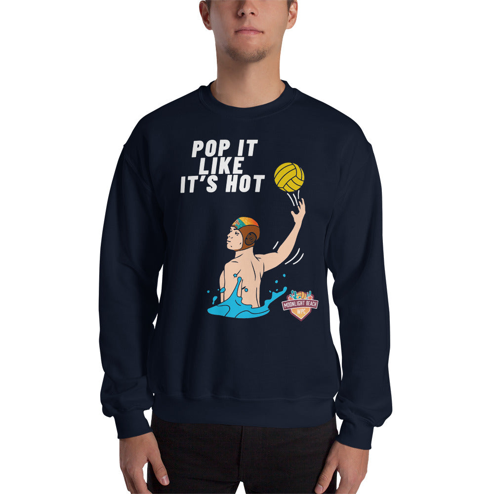 Moonlight Beach WPC Pop it like it’s hot male colored silhouette Unisex Sweatshirt