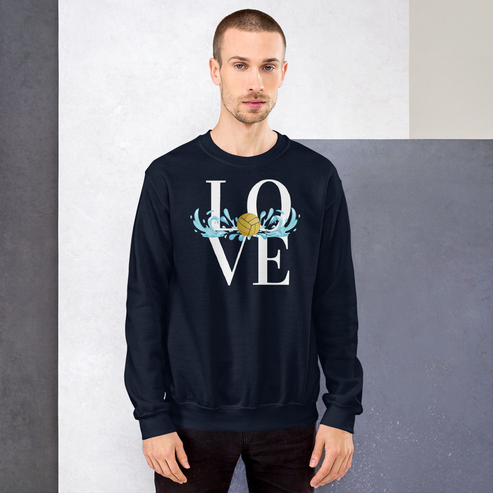 LOVE Waterpolo with a Big Splash - Unisex Crew Neck Sweatshirt - Gildan 18000