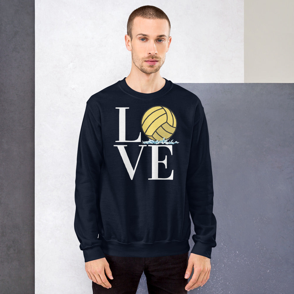 LOVE with Waterpolo Ball O - Unisex Crew Neck Sweatshirt - Gildan 18000